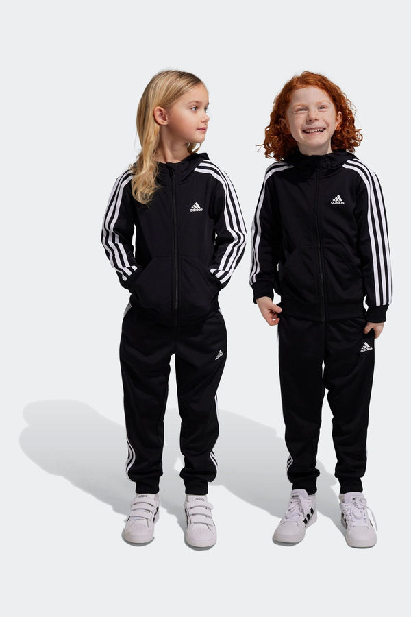 Black adidas Sportswear Essentials 3-Stripes Shiny Tracksuit