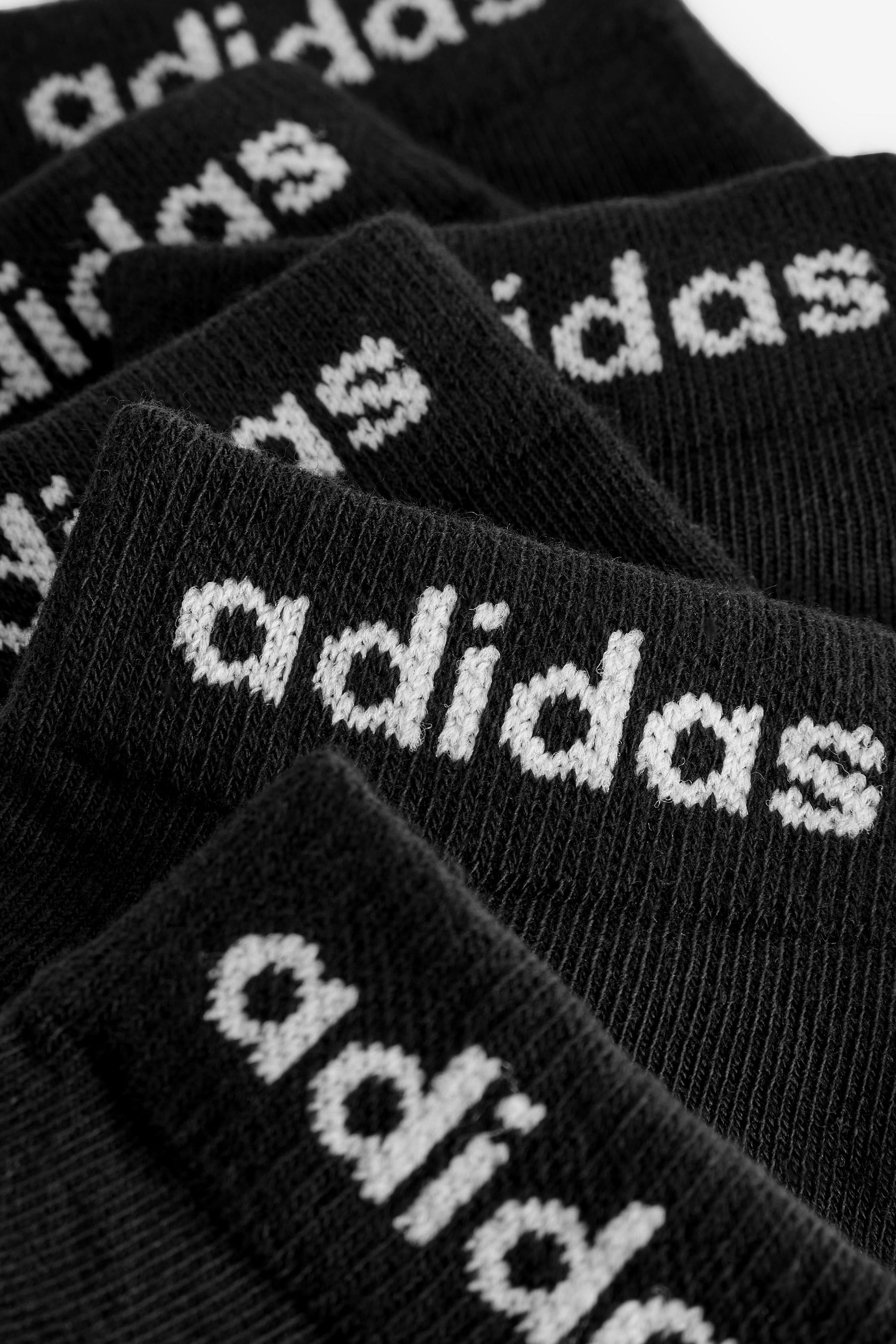 adidas Black Think Linear Ankle Socks 3 Pack