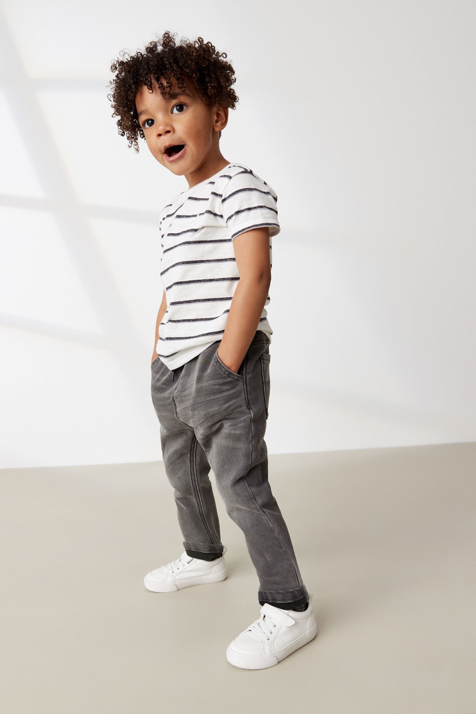 Grey Super Soft Pull-On Jeans With Stretch (3mths-7yrs)