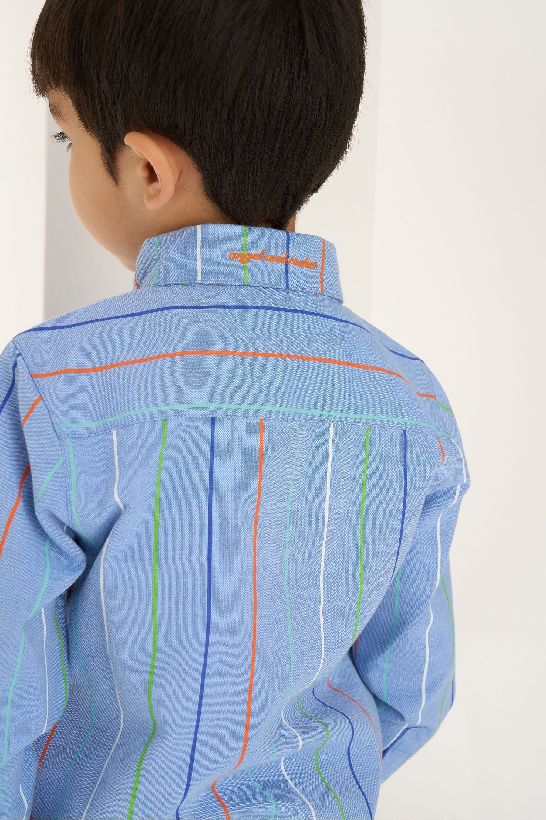 Blue Angel & Rocket Harris Embroidered Stripe Shirt