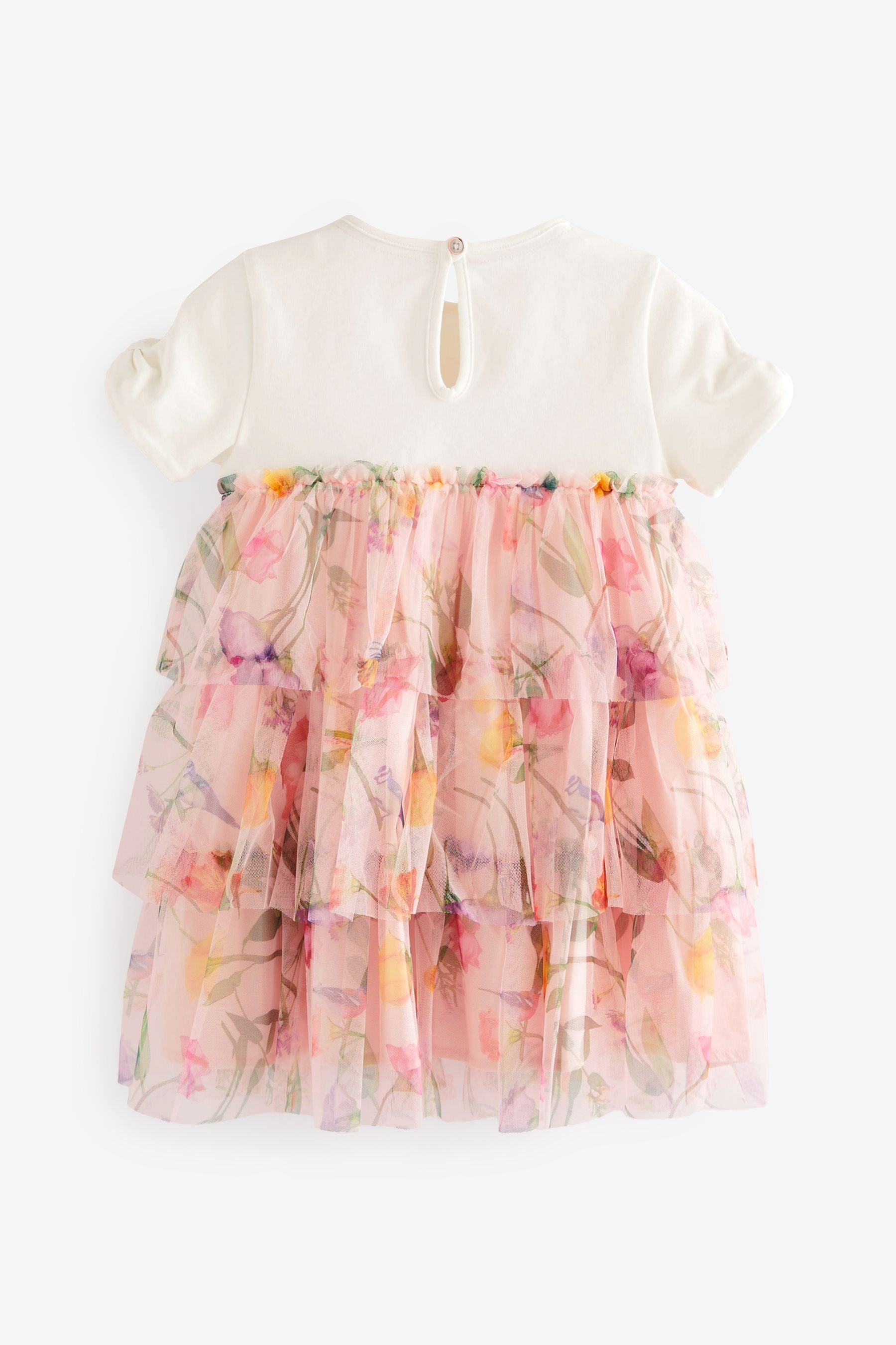 Baker by Ted Baker Floral Tiered Mesh Dress