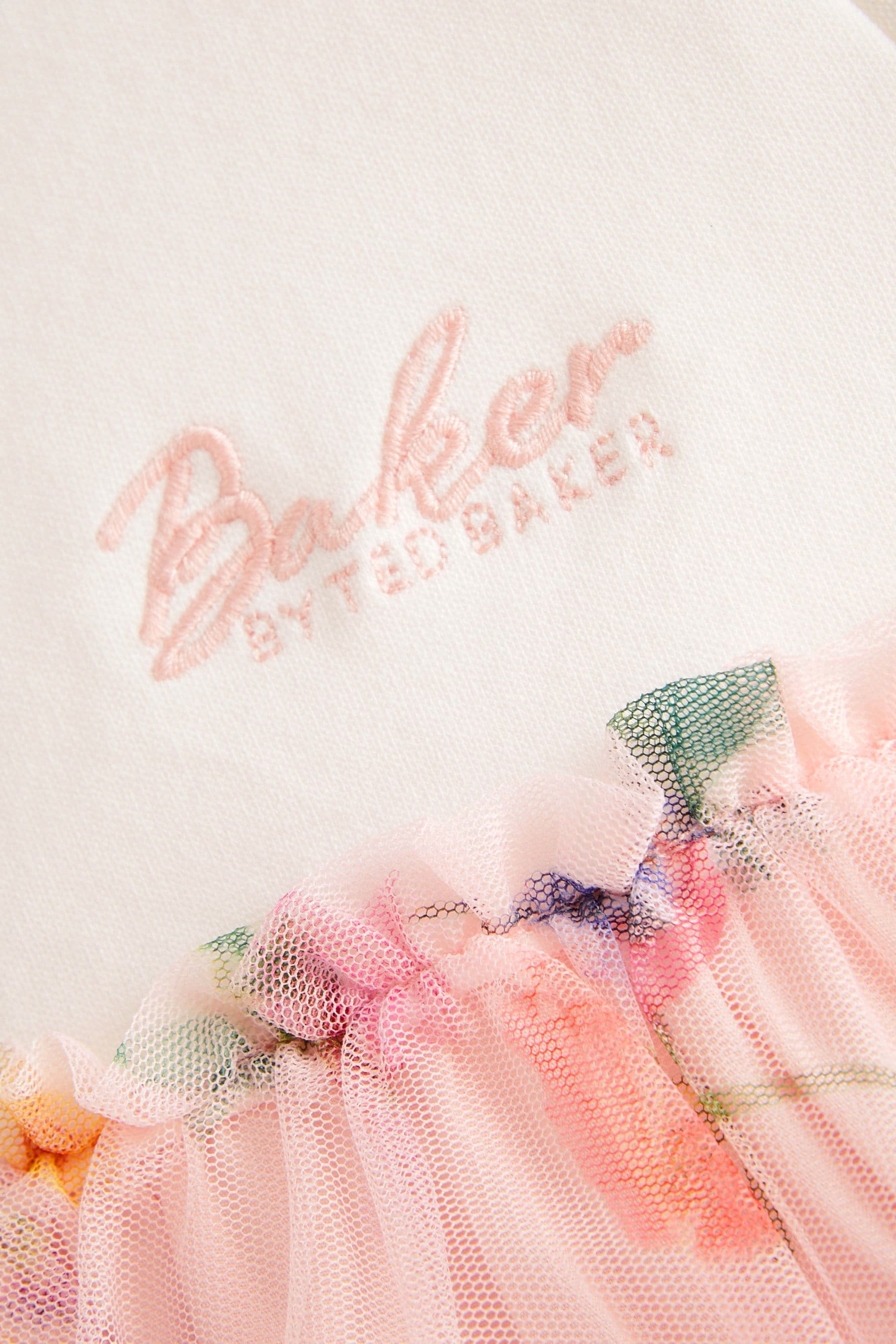 Baker by Ted Baker Floral Tiered Mesh Dress