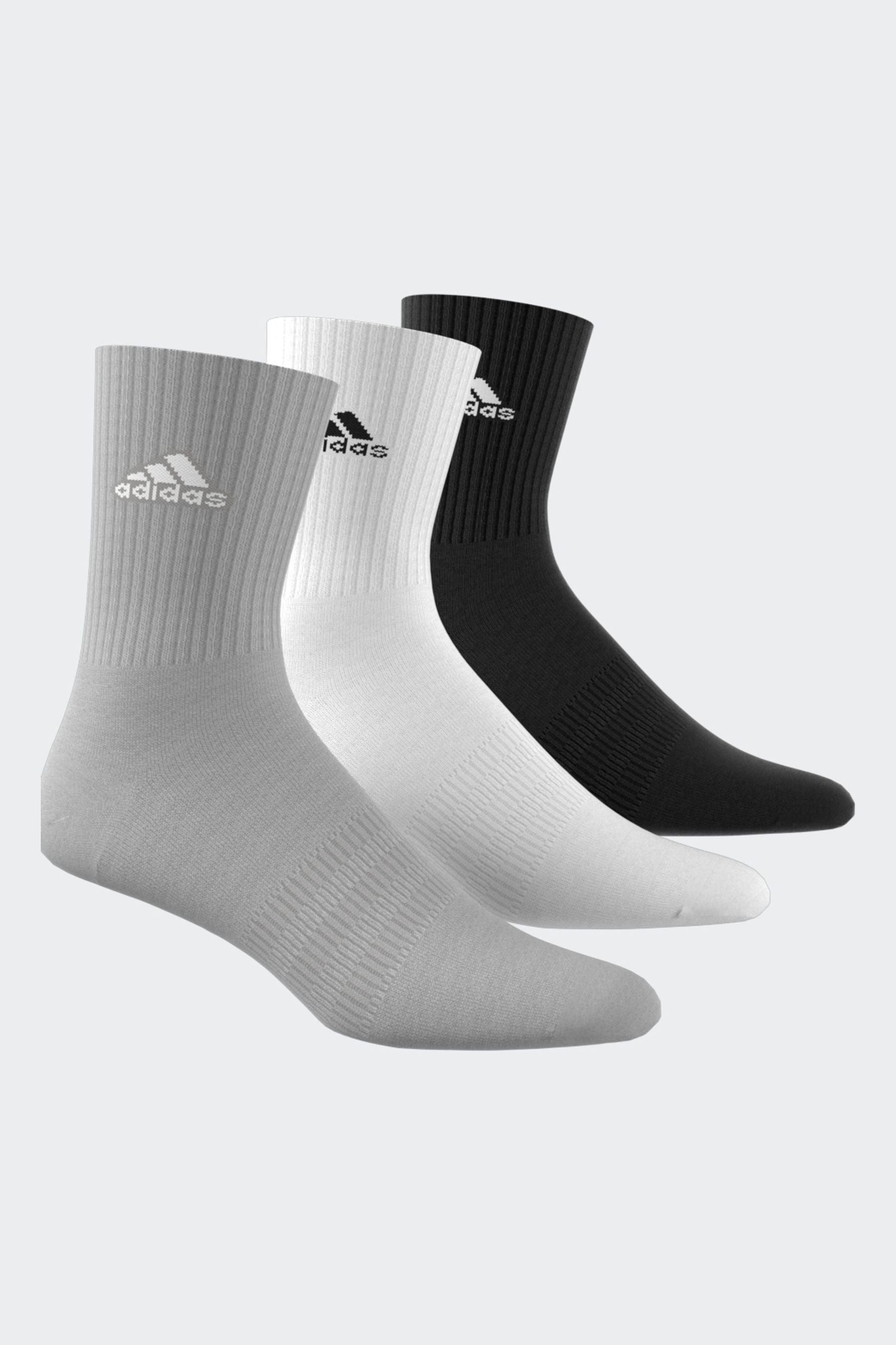 Off White adidas Cushioned Crew Socks 3 Pairs