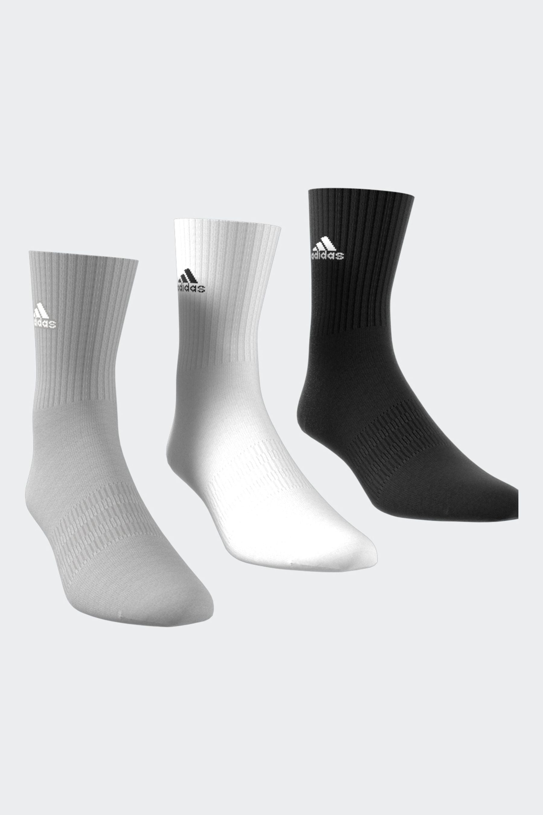 adidas Off White Cushioned Crew Socks 3 Pairs