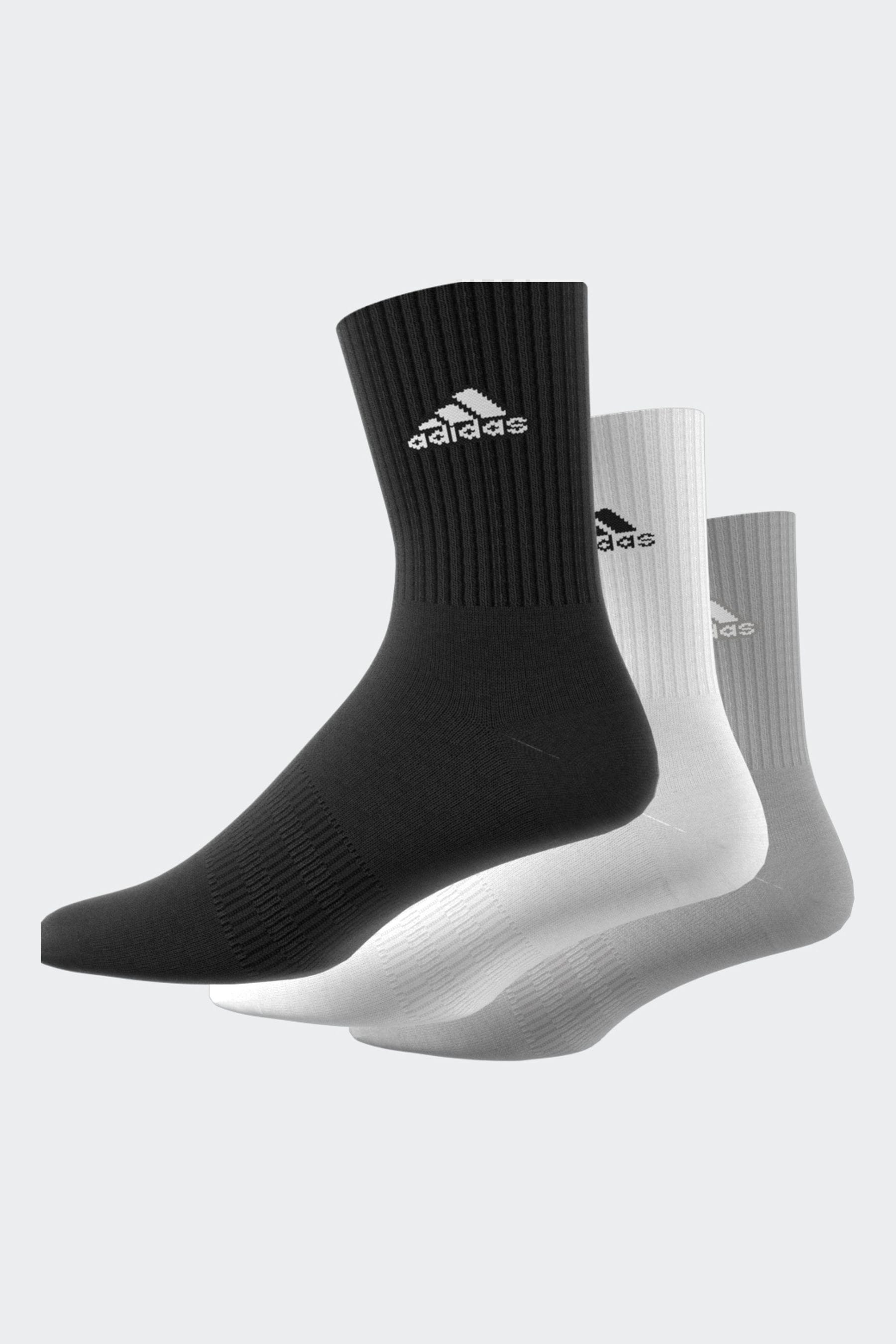 Off White adidas Cushioned Crew Socks 3 Pairs