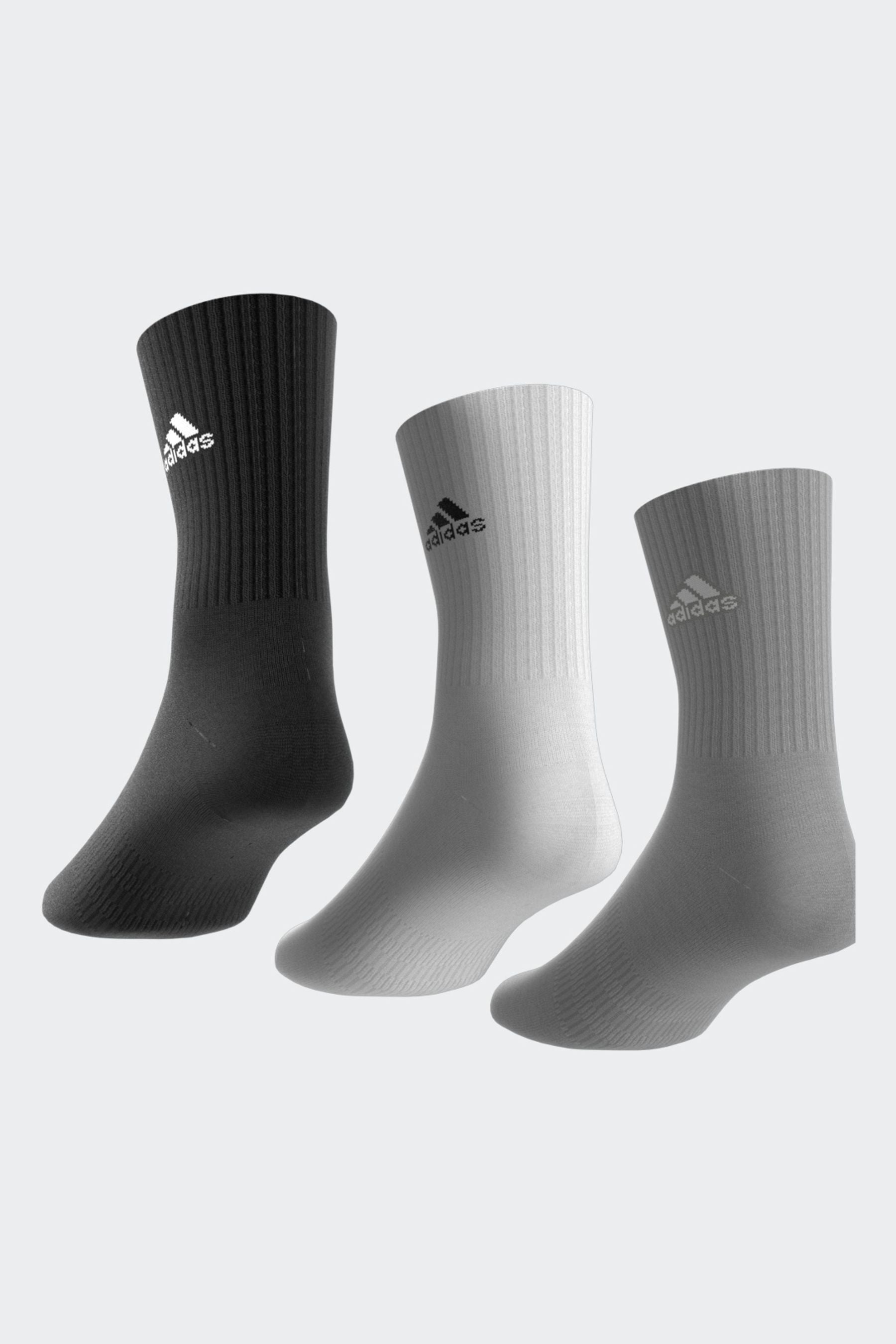 Off White adidas Cushioned Crew Socks 3 Pairs