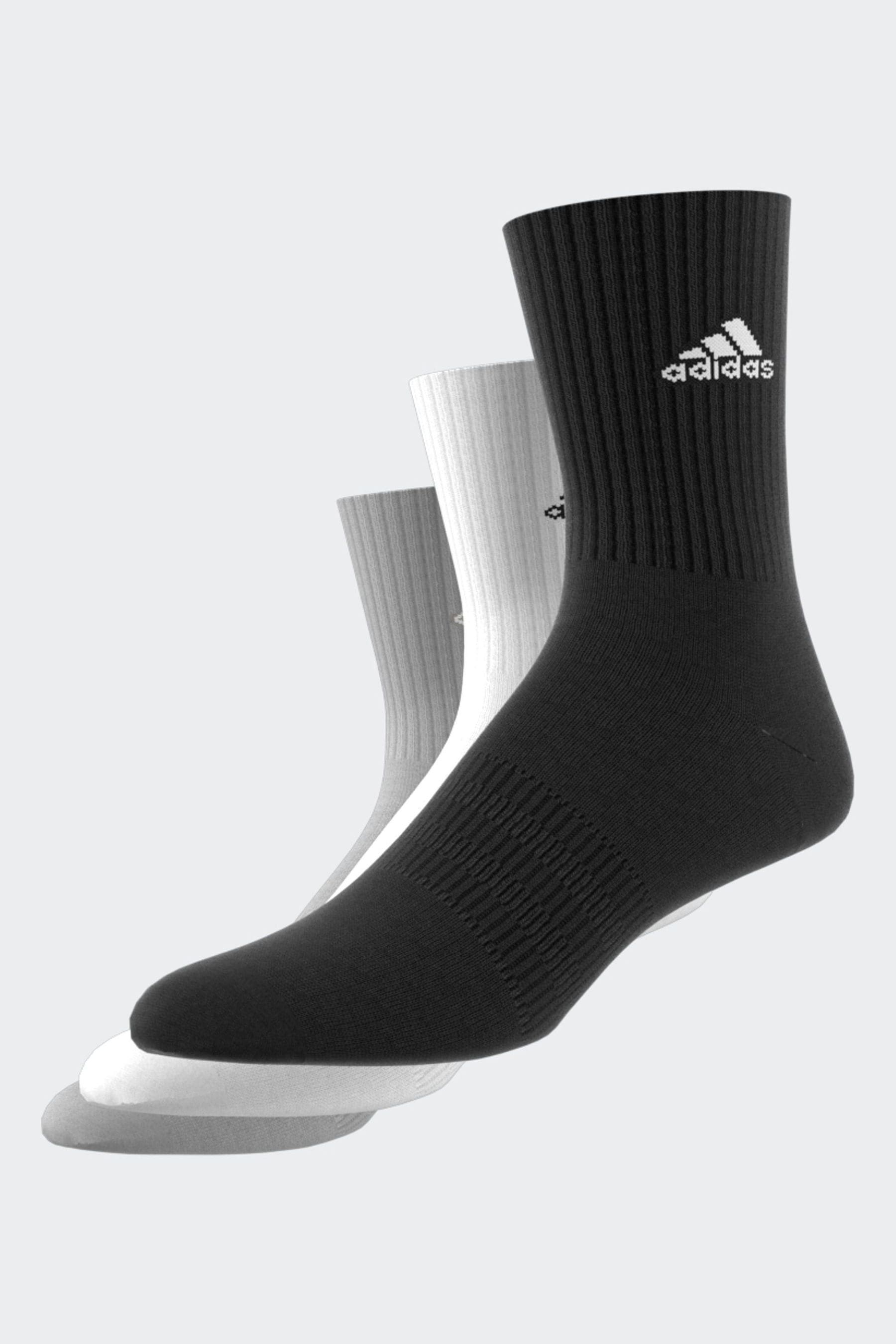 adidas Off White Cushioned Crew Socks 3 Pairs