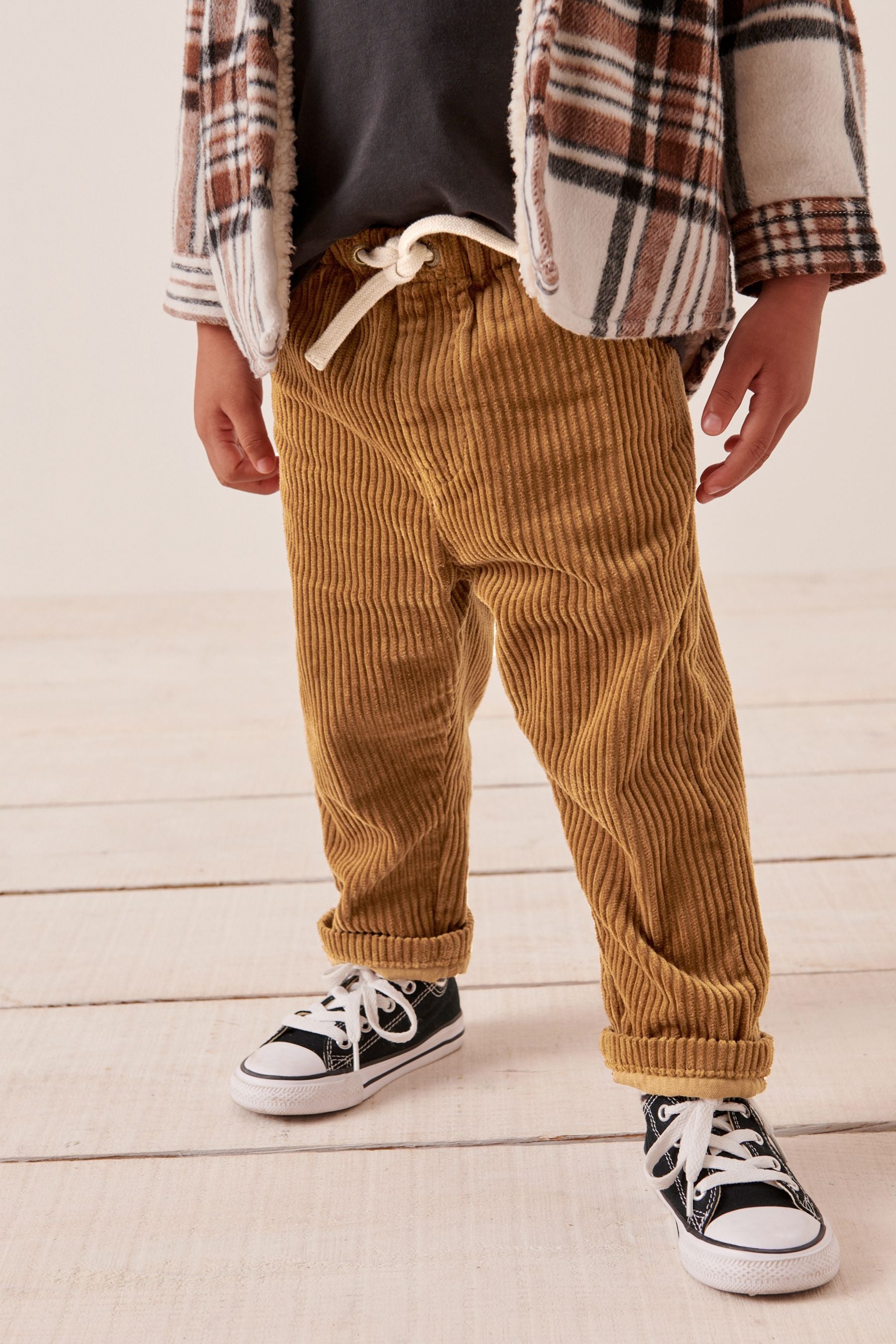 Tan Brown Corduroy Pull-On Trousers (3mths-7yrs)