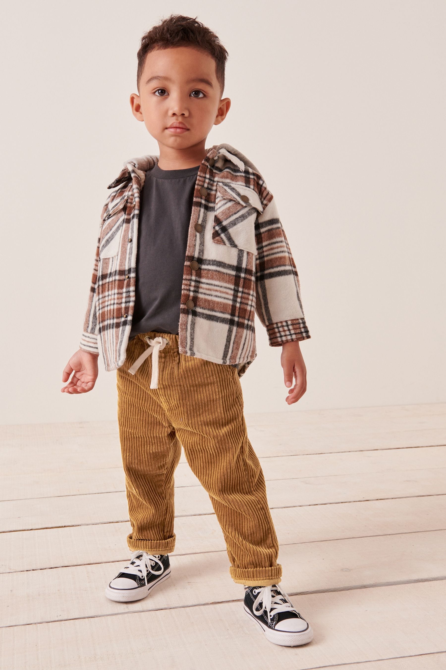 Tan Brown Corduroy Pull-On Trousers (3mths-7yrs)