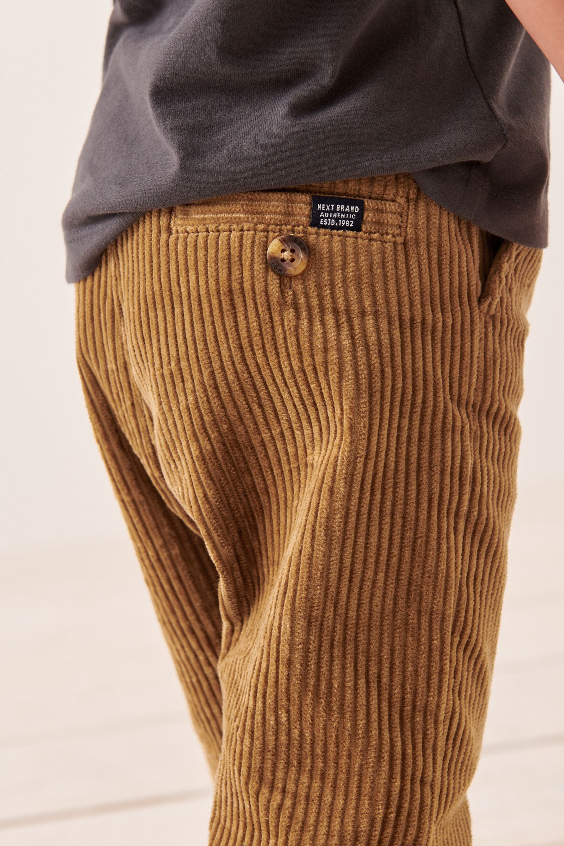 Tan Brown Corduroy Pull-On Trousers (3mths-7yrs)