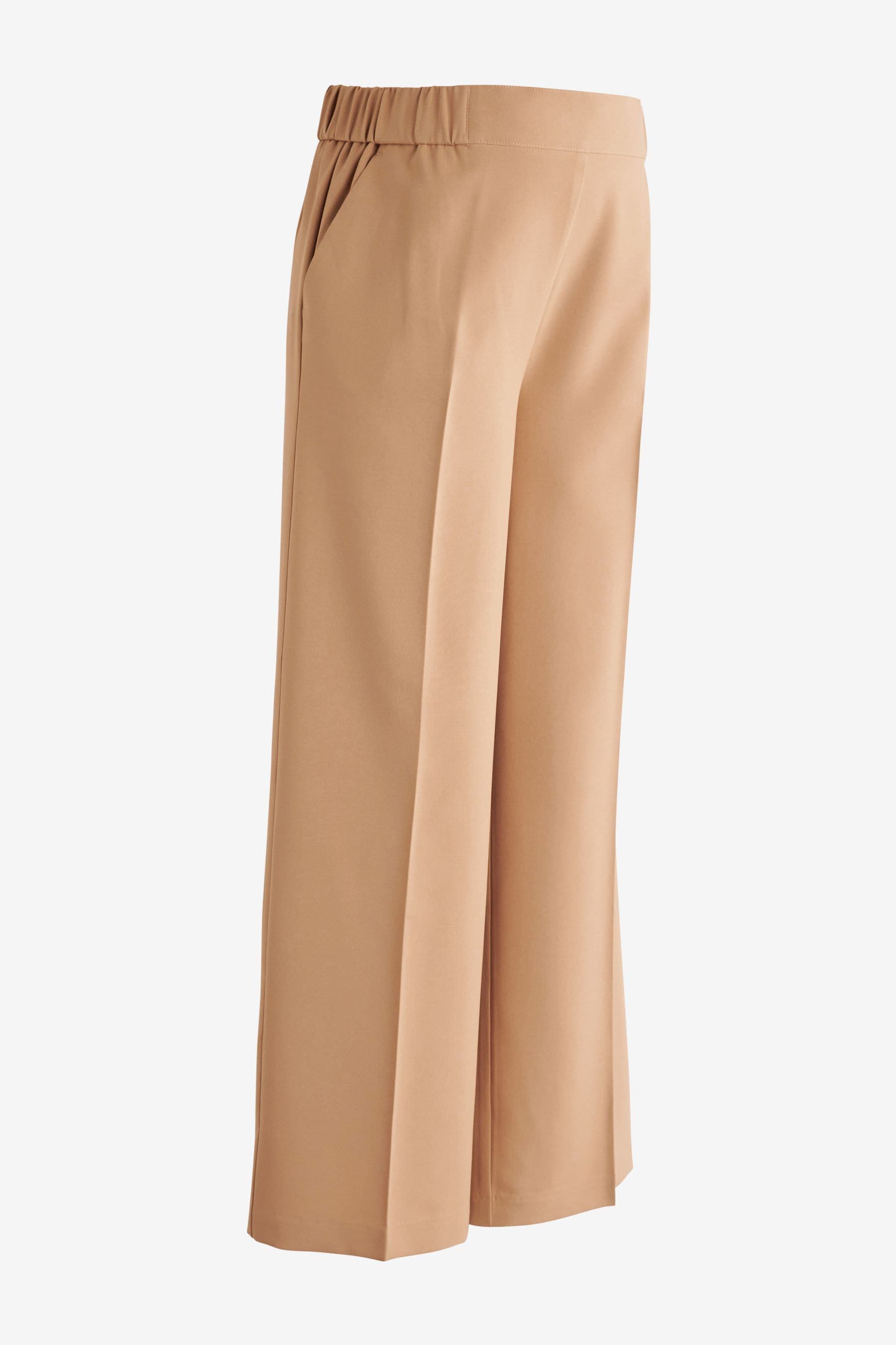 Camel Maternity Wide Leg Trousers