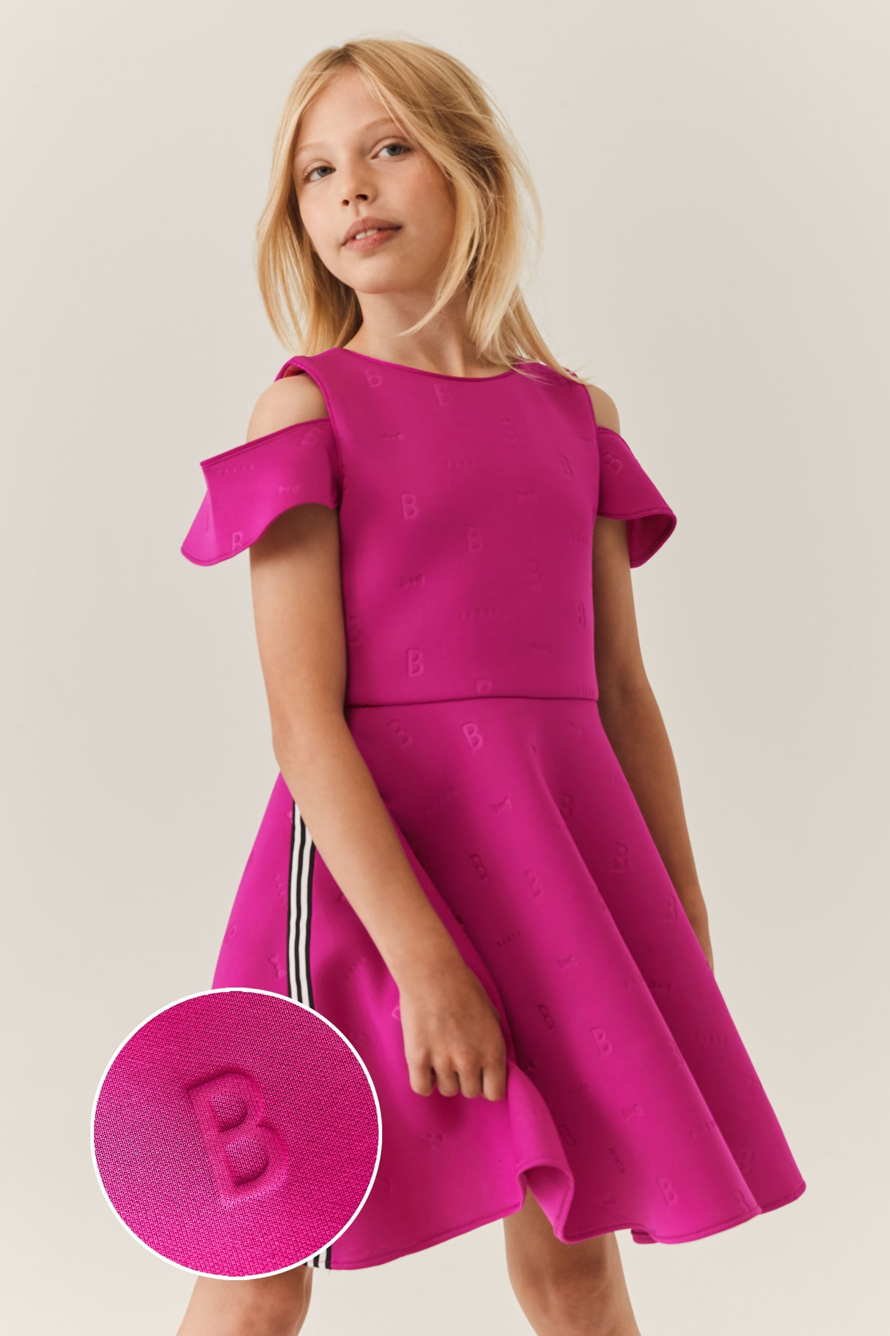 Baker by Ted Baker Pink Embossed Scuba Dress