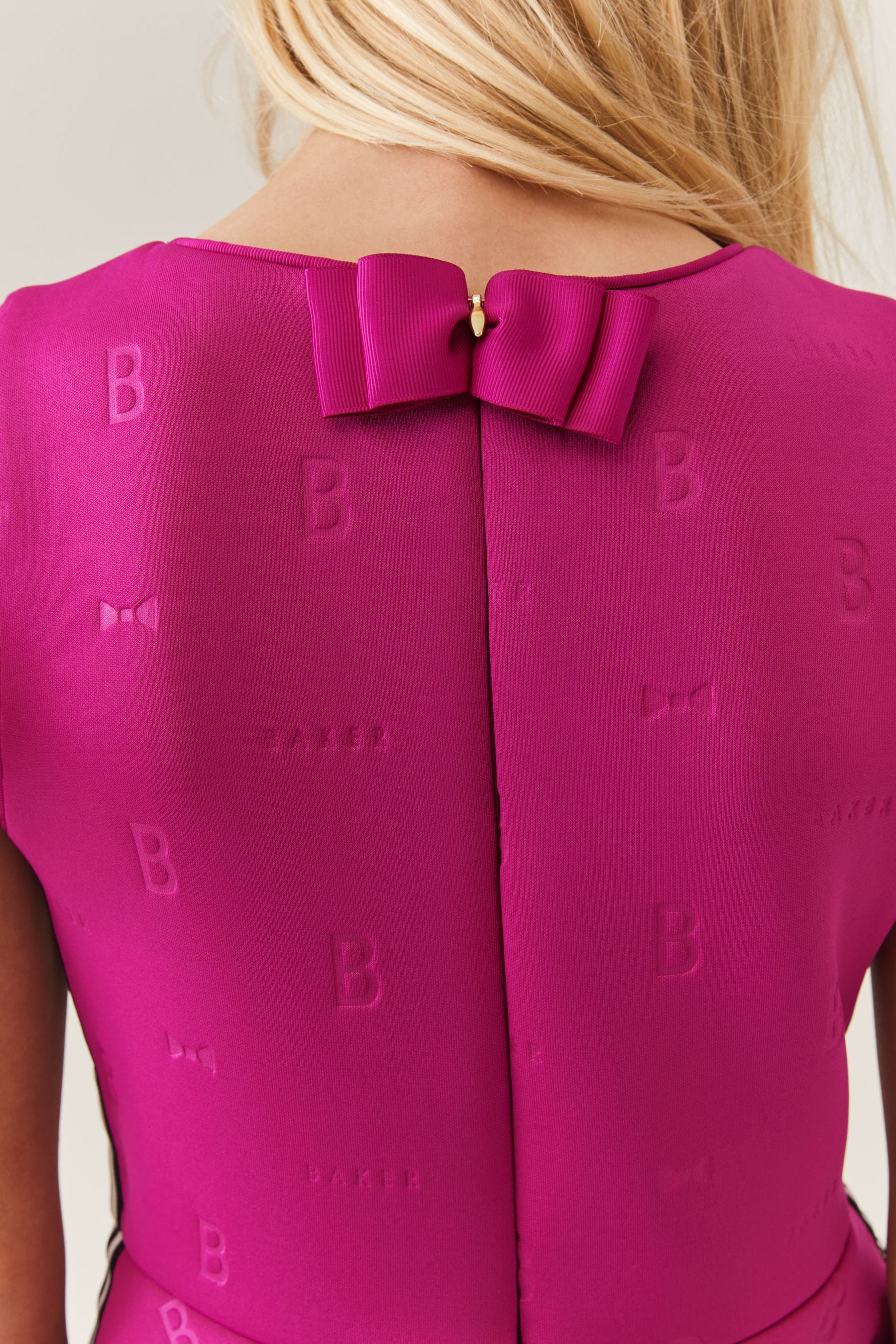 Baker by Ted Baker Pink Embossed Scuba Dress