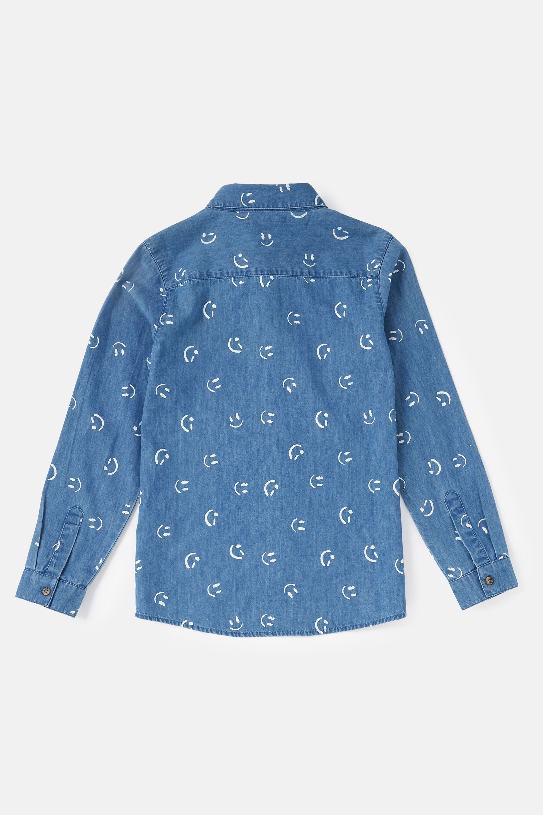 Angel & Rocket Blue Walker Smile Print Shirt