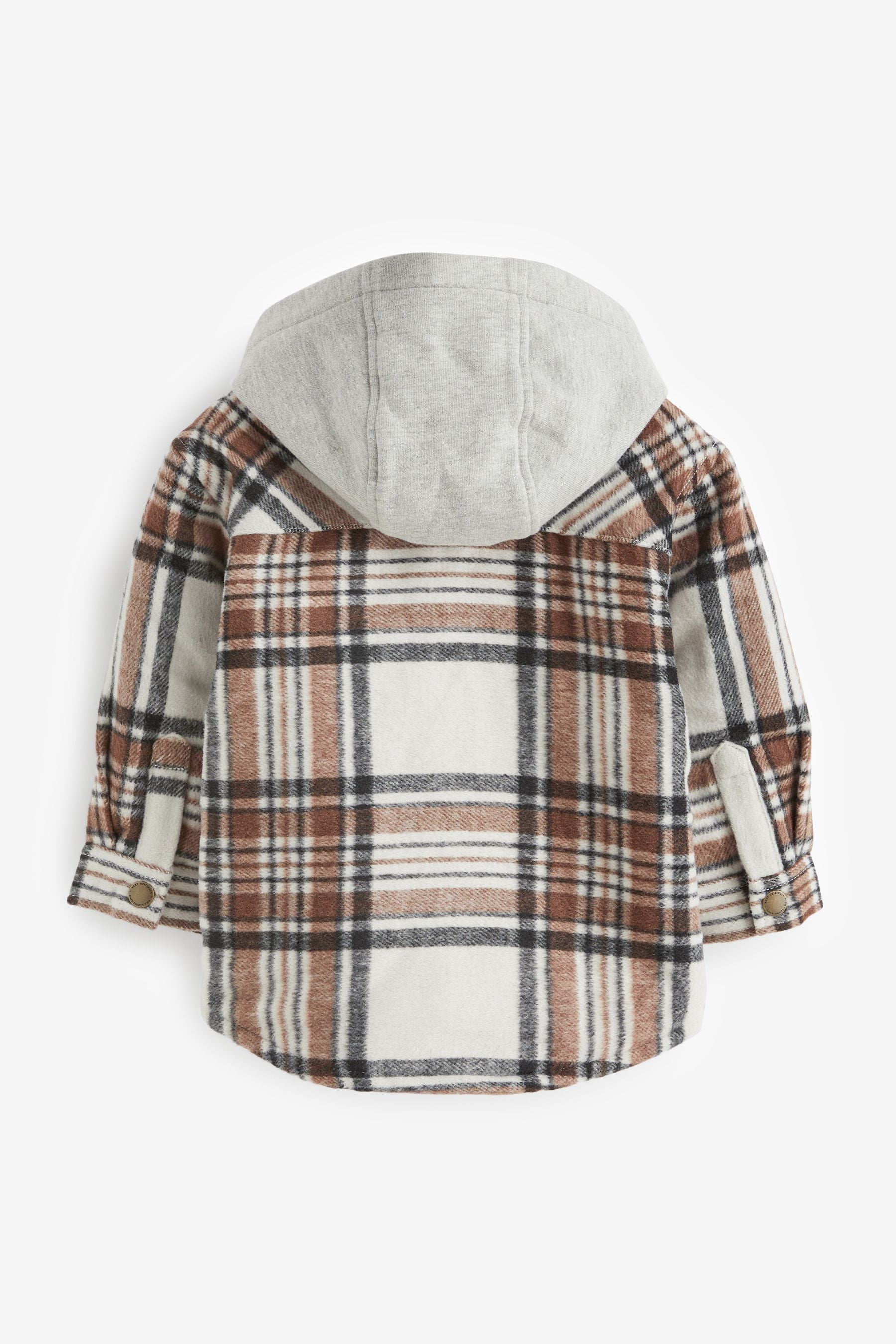 Grey Check Hooded Shacket (3mths-7yrs)