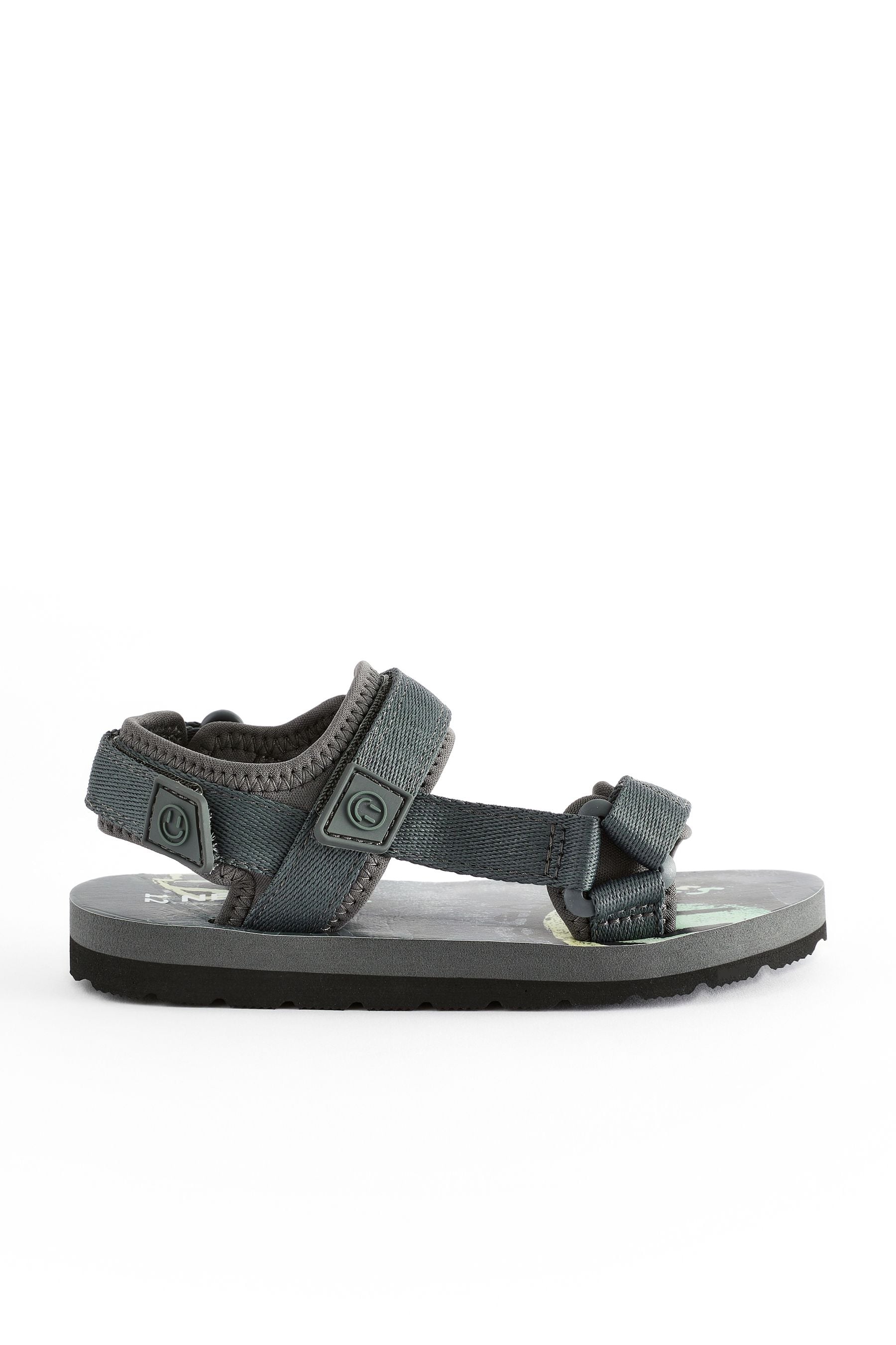 Grey Graffiti Trekker Sandals