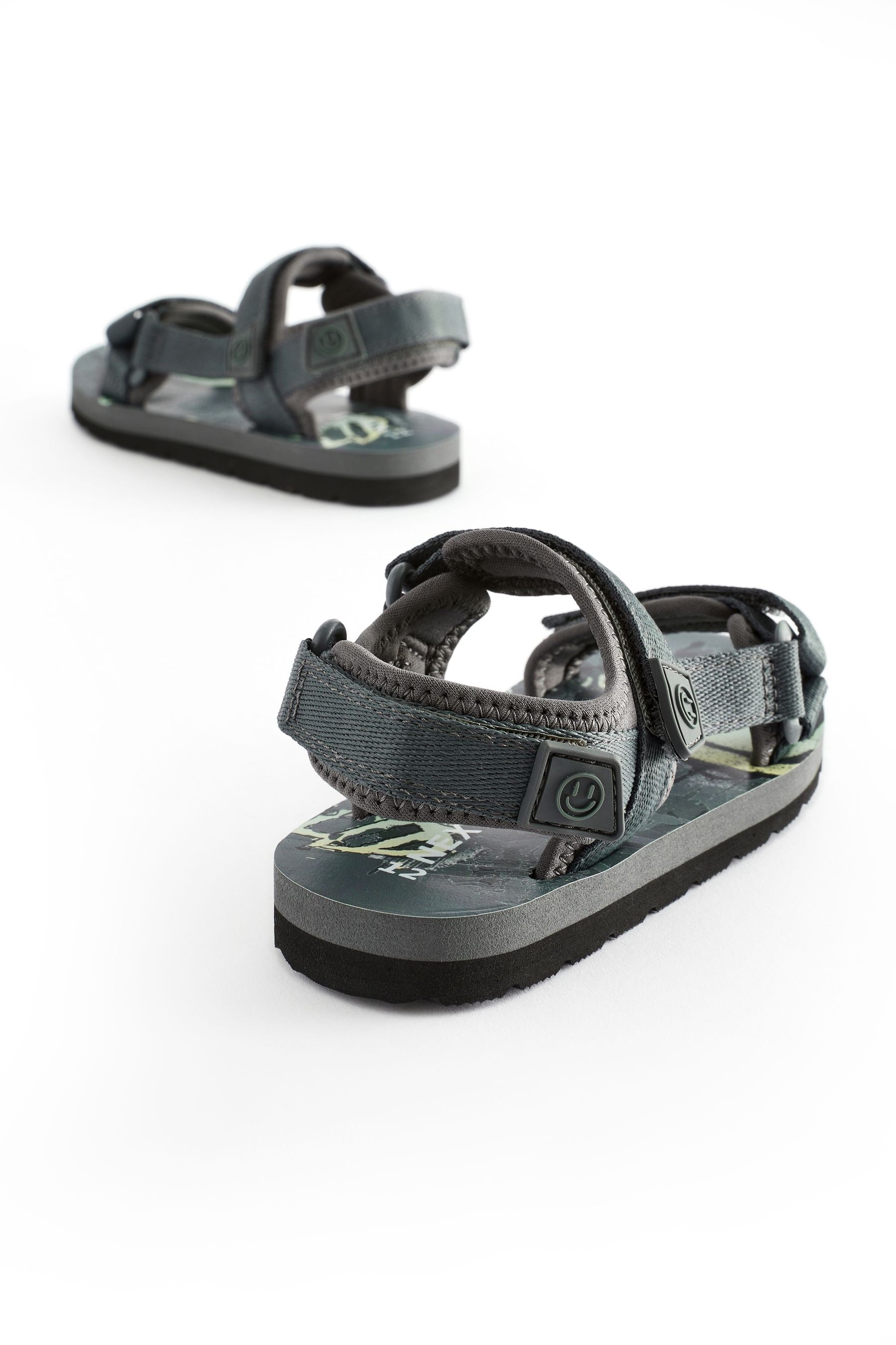 Grey Graffiti Trekker Sandals