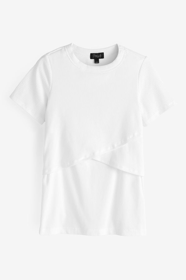 White Maternity Nursing T-Shirt