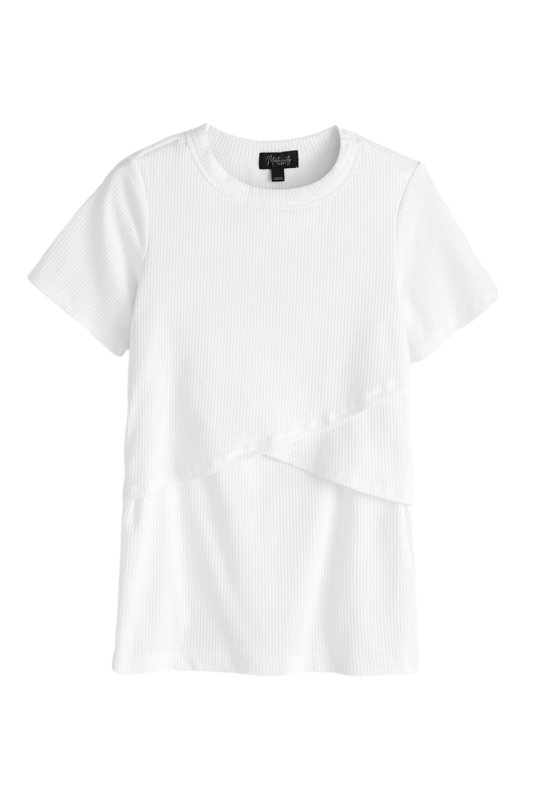 White Maternity Nursing T-Shirt