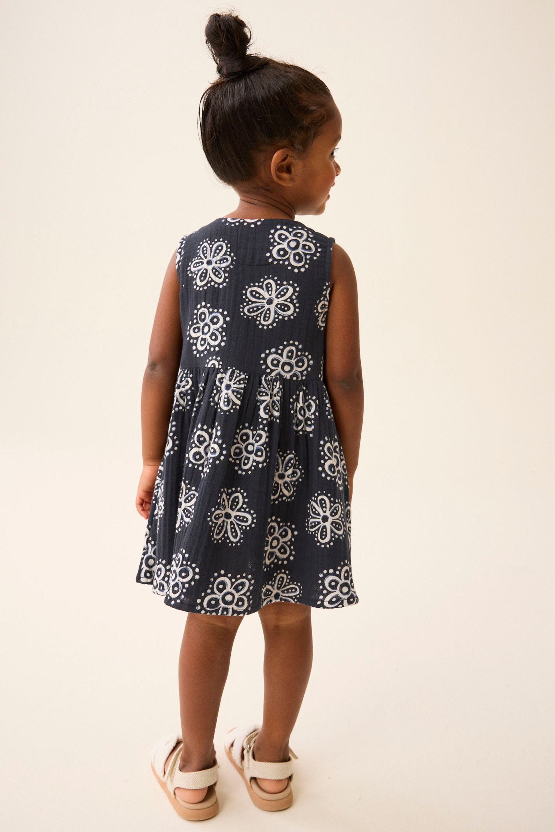 Black Floral Peplum Dress (3mths-8yrs)