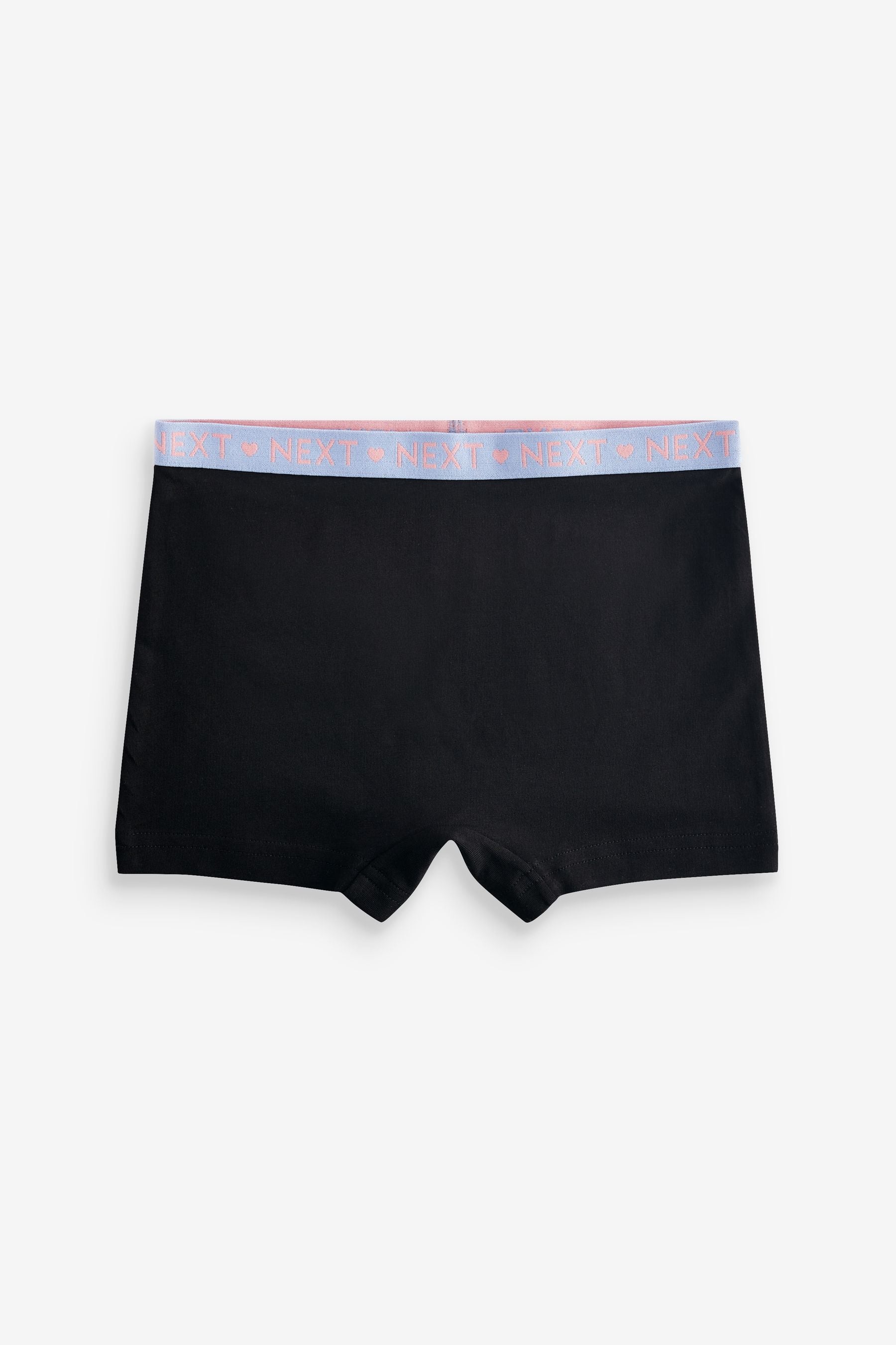 Black Bright Waistband Short Briefs 5 Pack (2-16yrs)