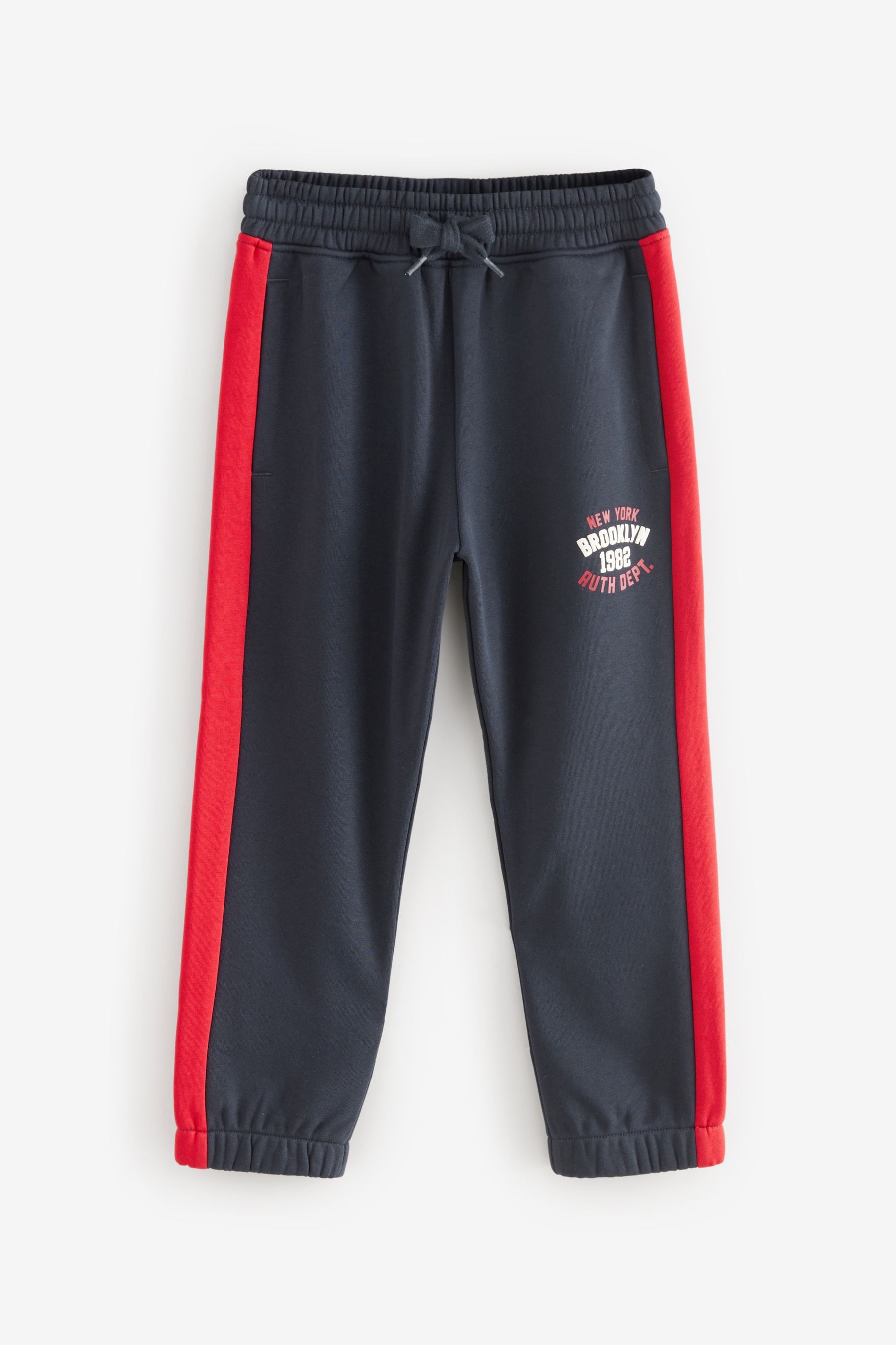 Navy Blue/Red Varsity Colourblock Joggers (3-16yrs)