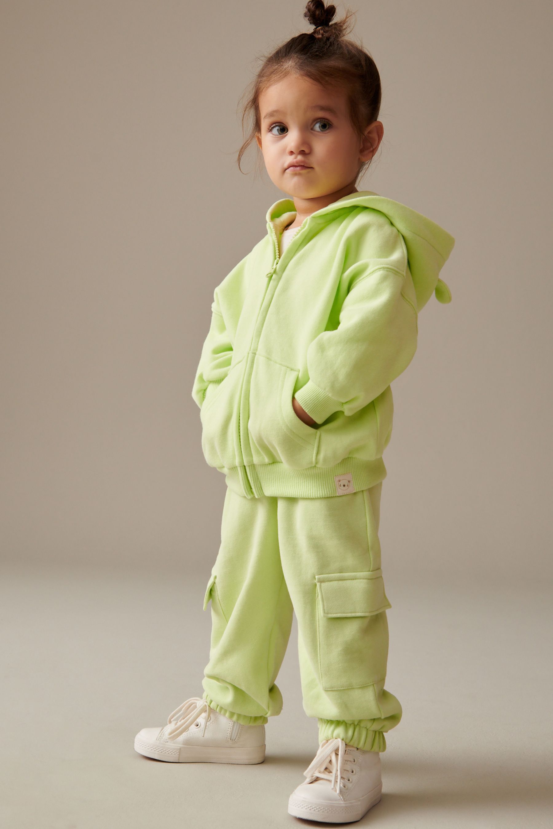 Lime Green Cargo Joggers (3mths-7yrs)