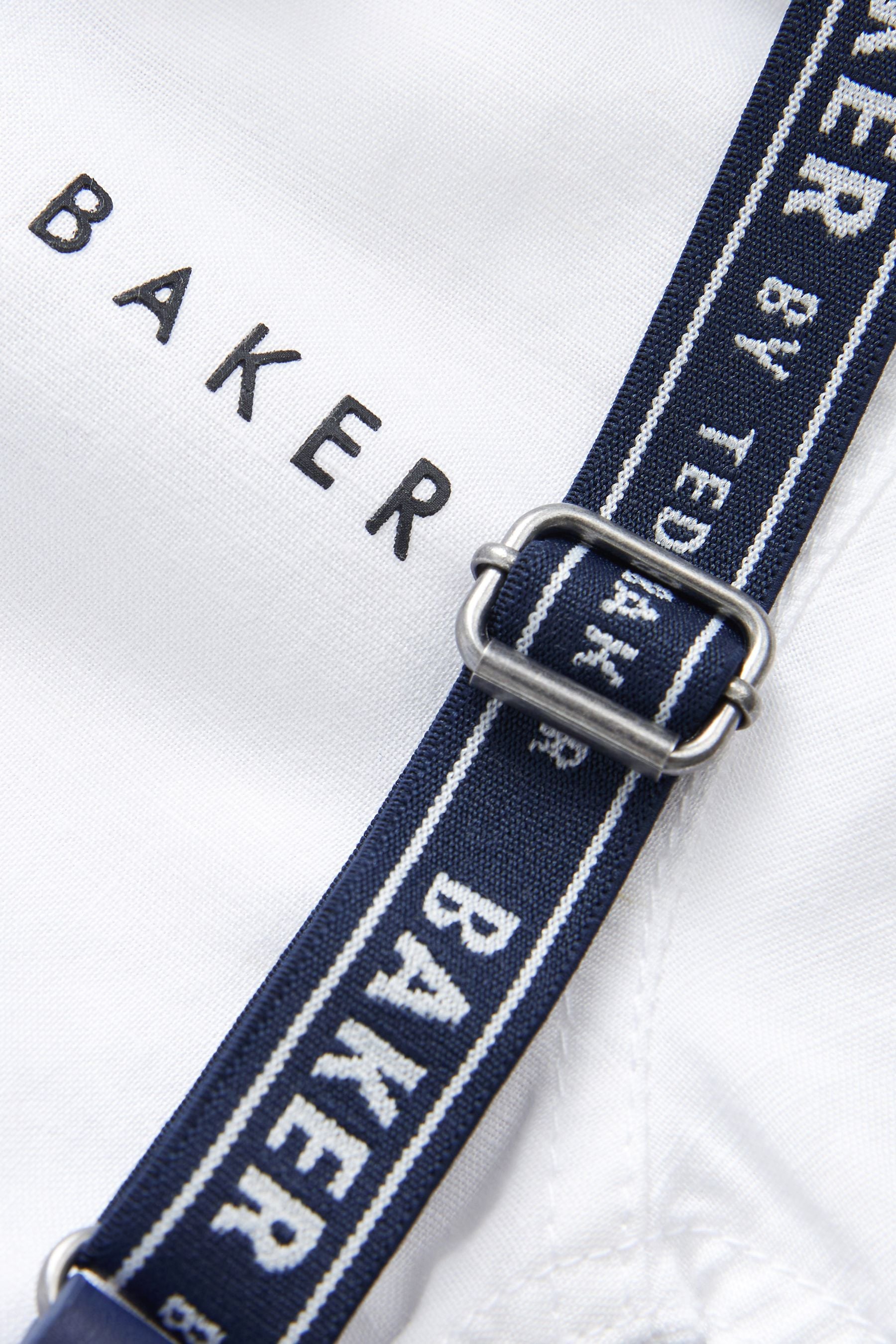 Baker by Ted Baker Navy 100% Cotton Shirt, Shorts and Braces Set