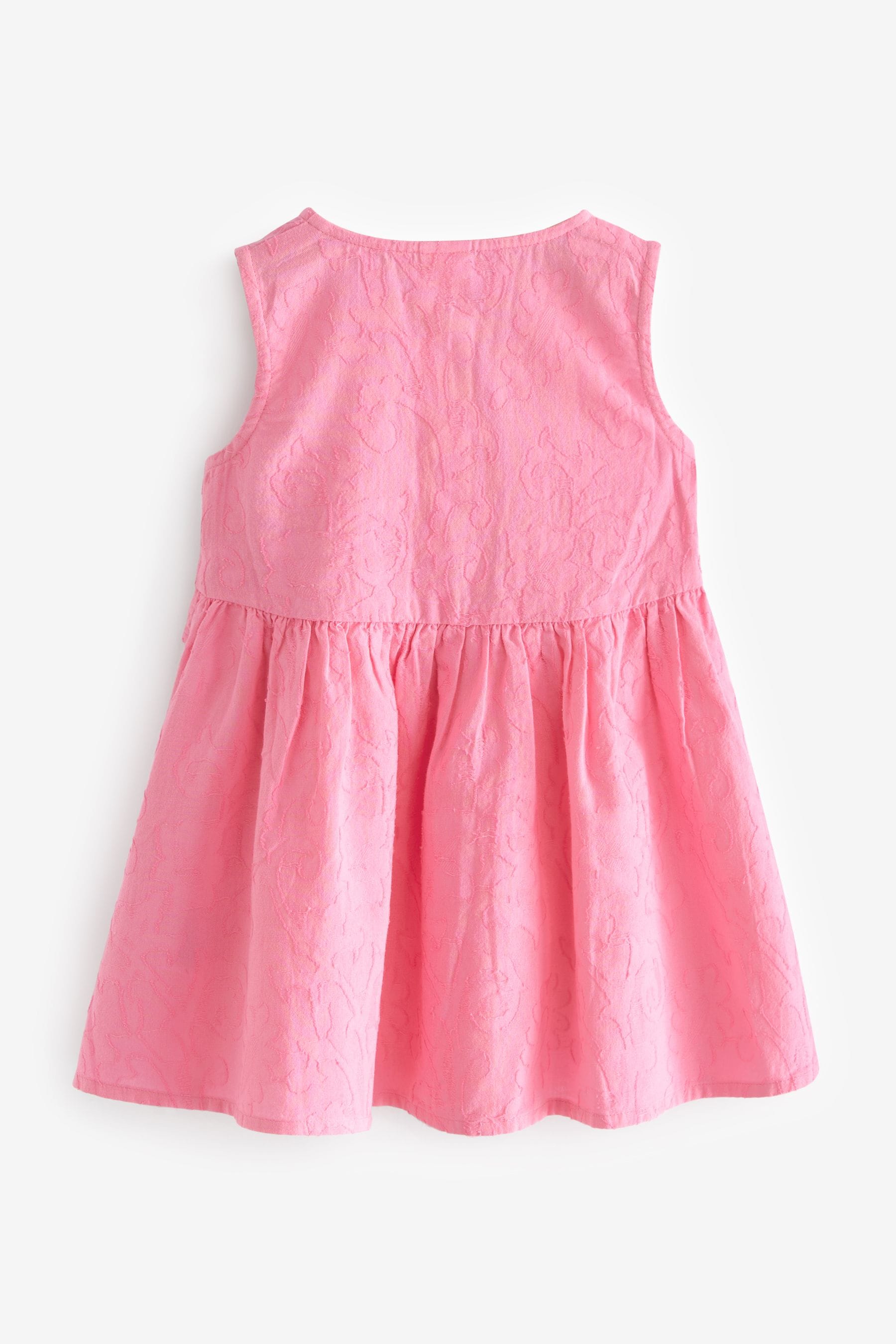 Pink Textured Peplum Dress (3mths-8yrs)