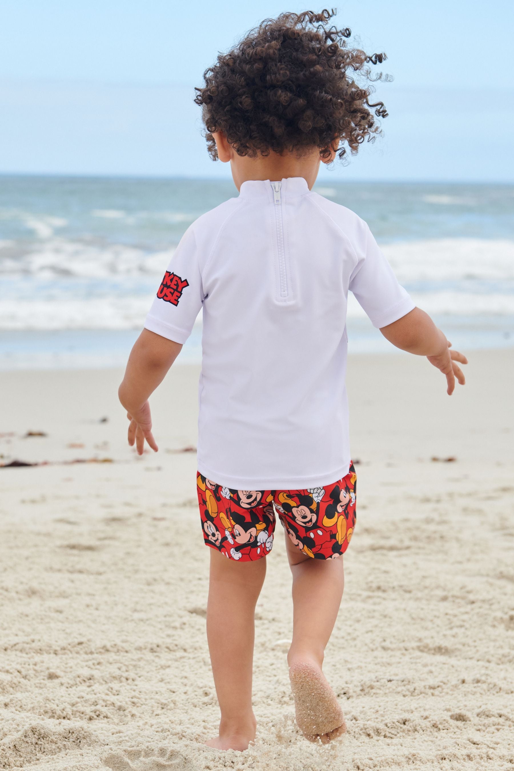 Mickey Mouse Red 2 Piece Sunsafe Top And Shorts Set (3mths-7yrs)