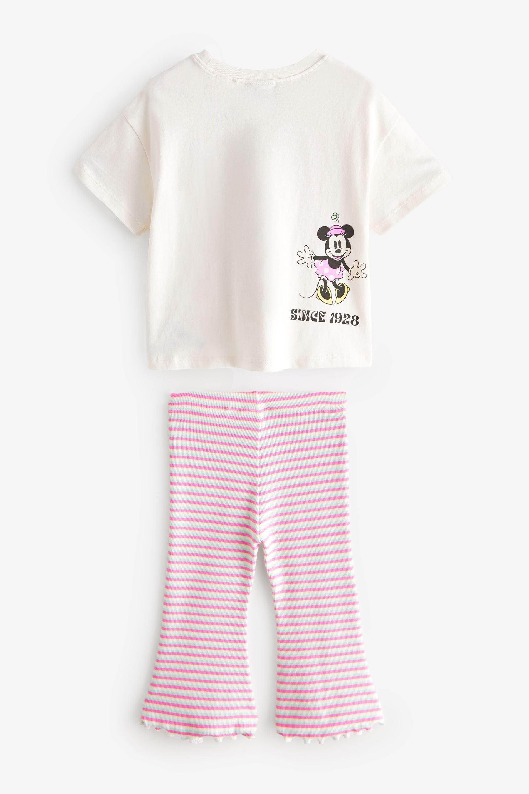 Bright Pink Disney Minnie Mouse T-Shirt and Flare Leggings Set (3mths-7yrs)