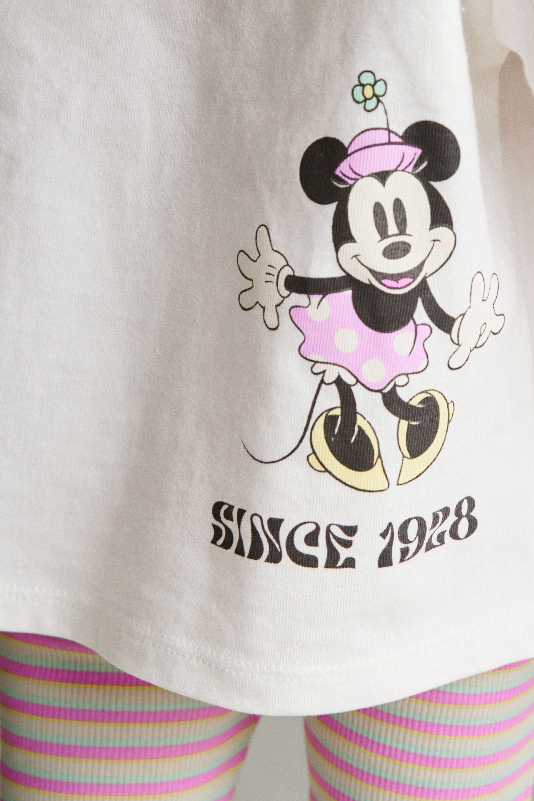 Bright Pink Disney Minnie Mouse T-Shirt and Flare Leggings Set (3mths-7yrs)