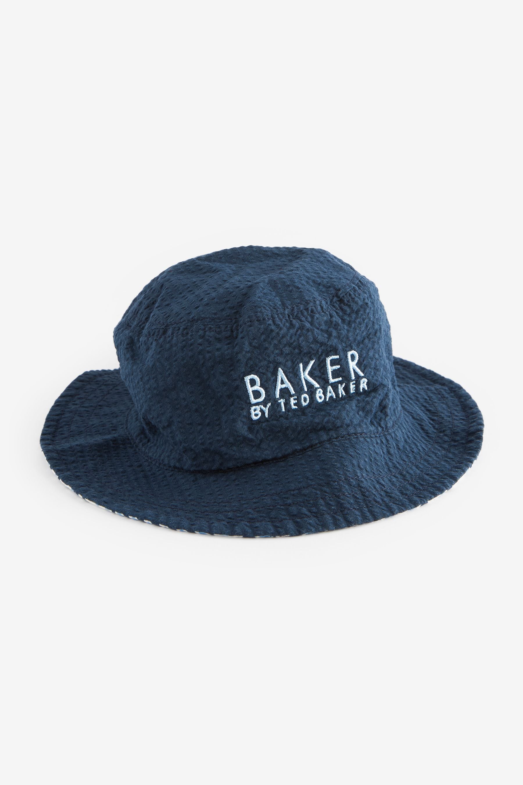 Navy Baker by Ted Baker Seersucker Dunagrees, Polo and Hat Set