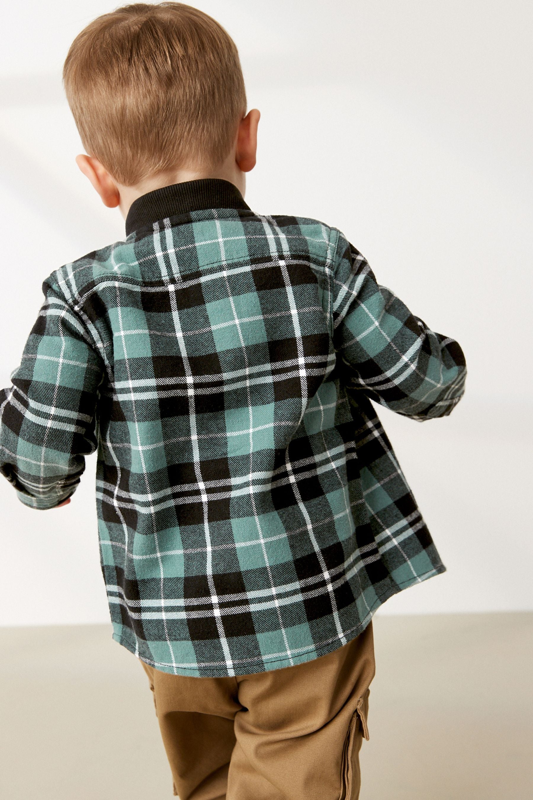 Green Check Shirt & T-Shirt Set (3mths-7yrs)