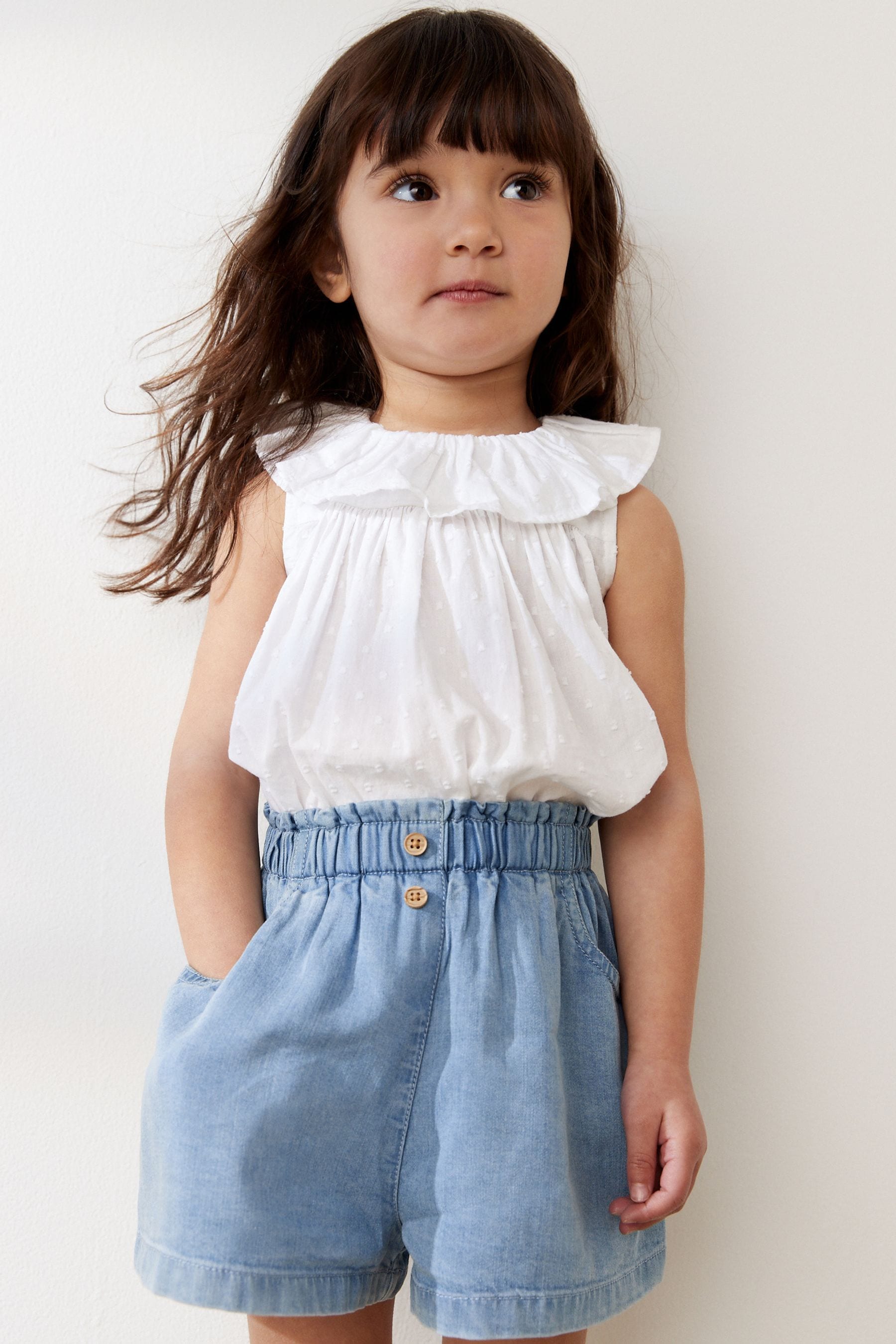 Denim Button Shorts (3mths-7yrs)