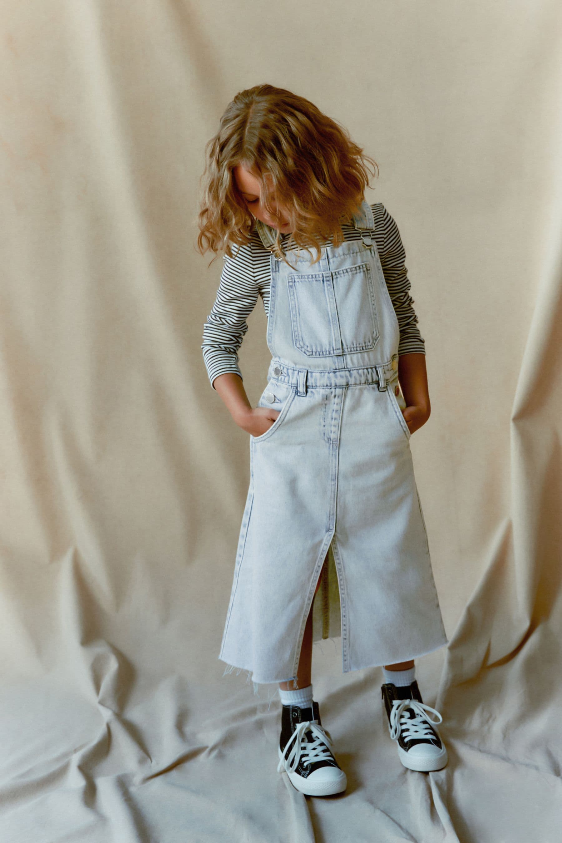 Blue Denim Maxi Pinafore Dress (3-16yrs)