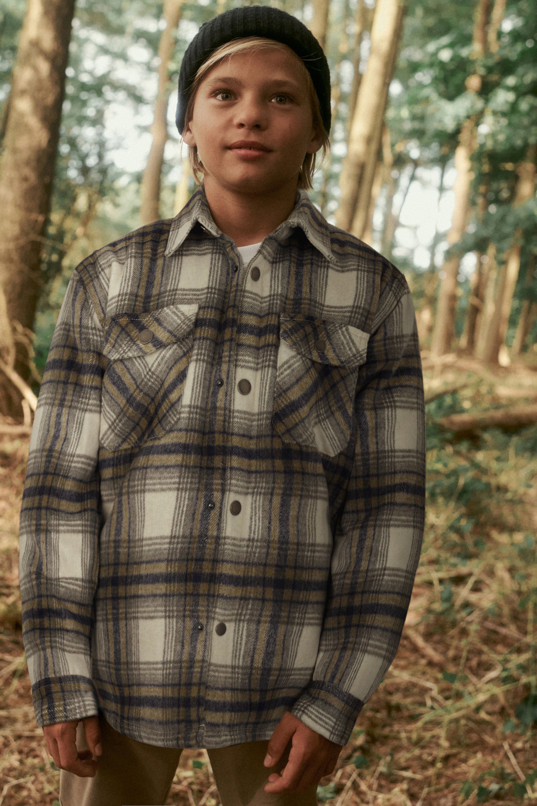 Grey Check Shacket (3-16yrs)