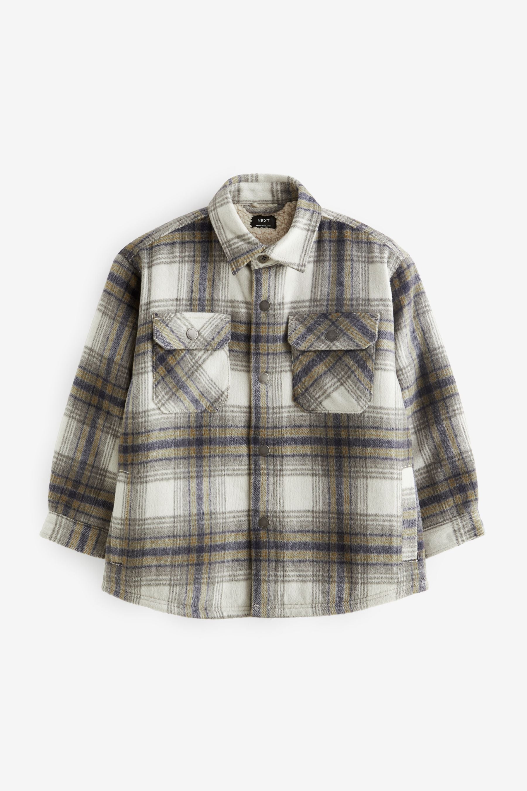 Grey Check Shacket (3-16yrs)