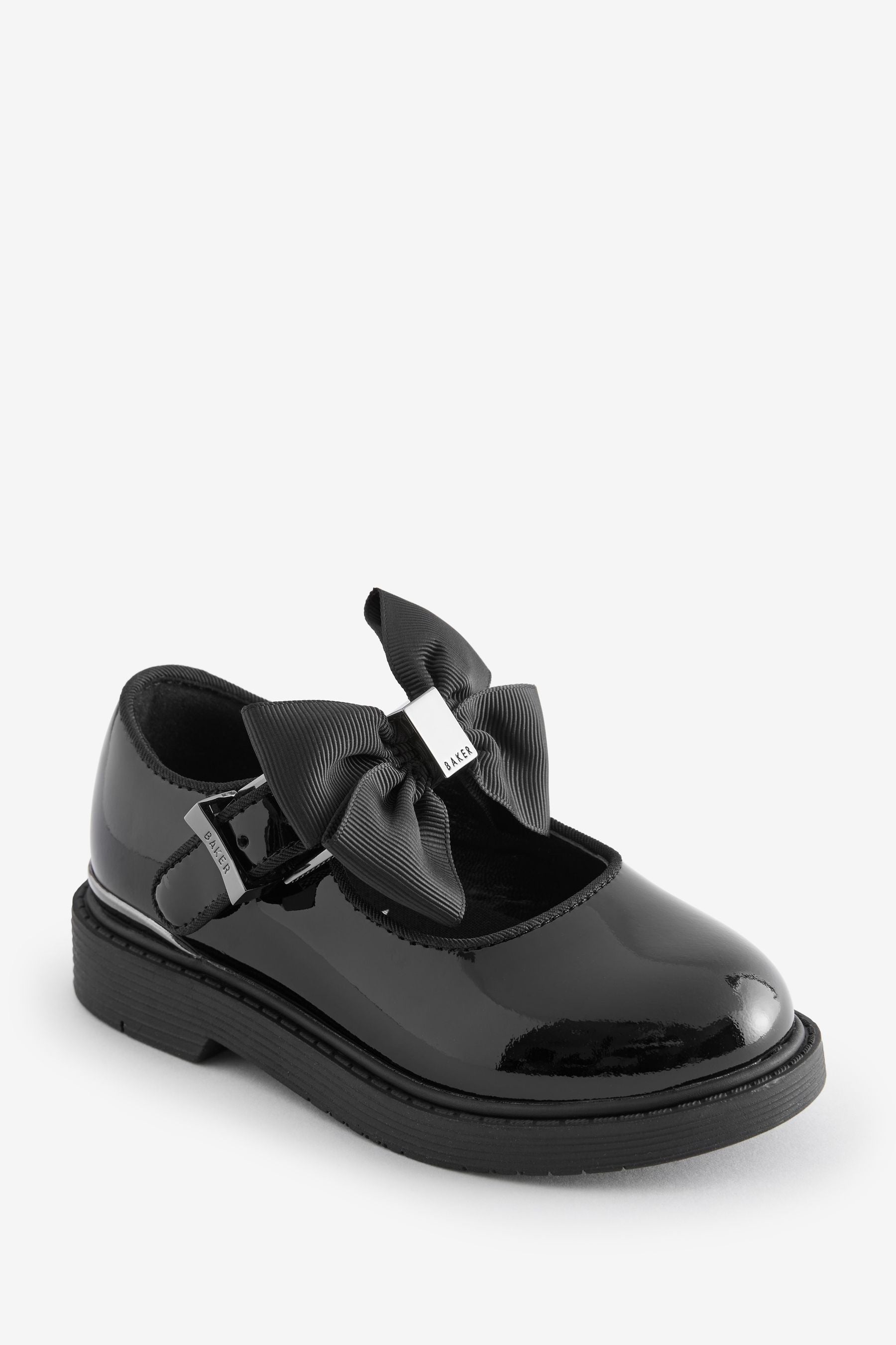 Baker by Ted Baker Girls Back to School Mary Jane Black Shoes with Bow