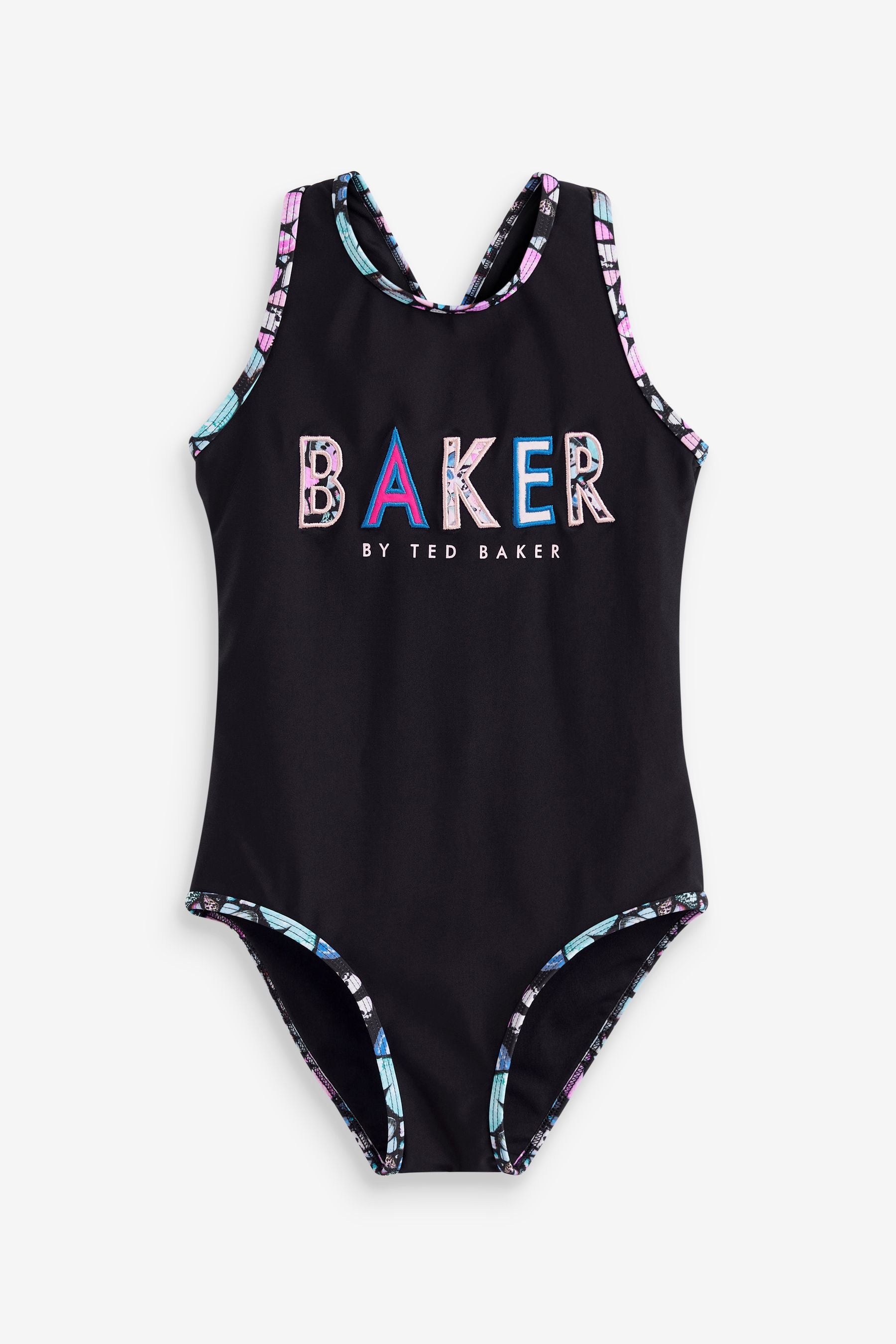 Baker by Ted Baker Black Logo Swimsuit