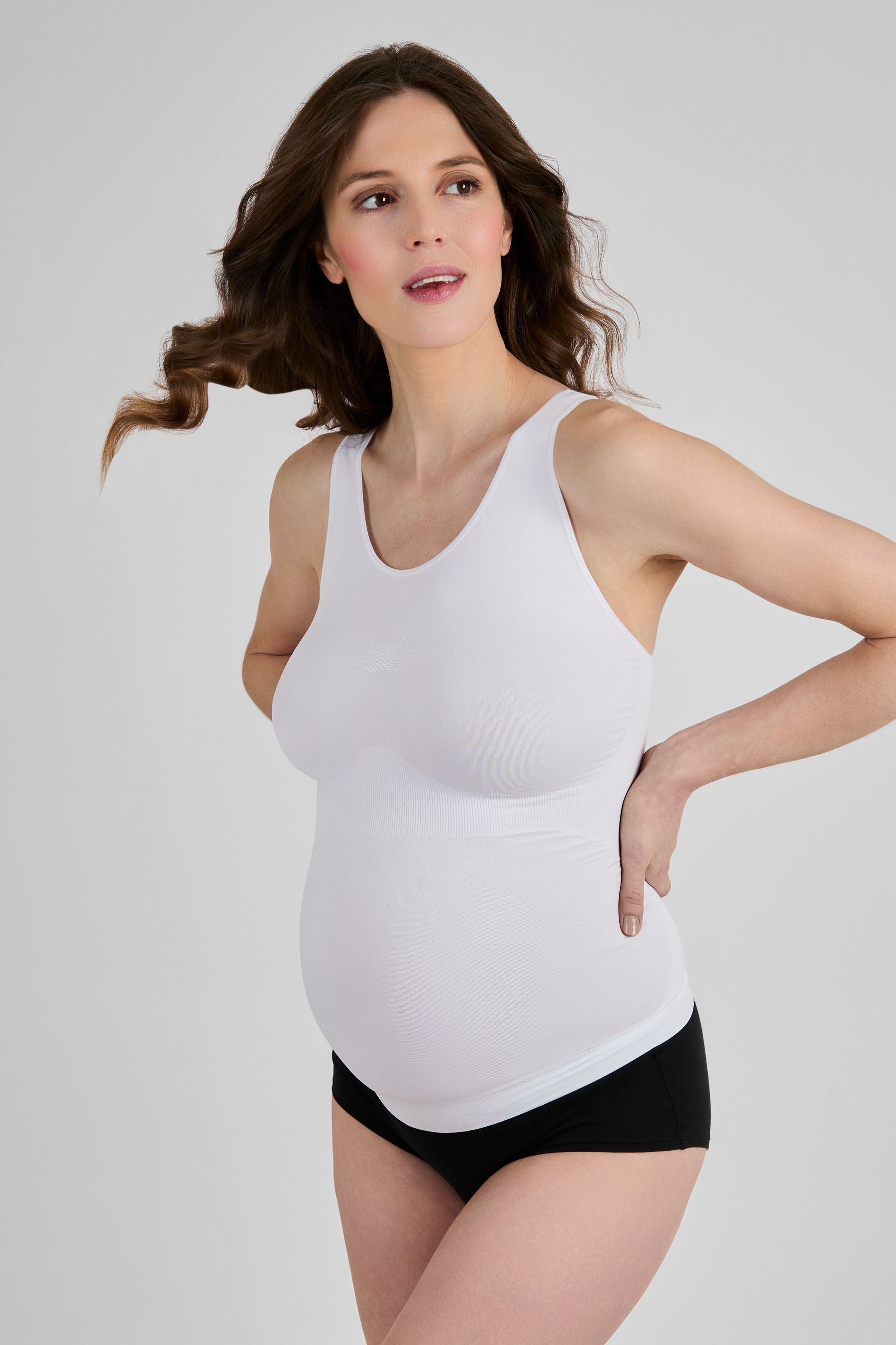 JoJo Maman Bébé White Maternity Support Vest