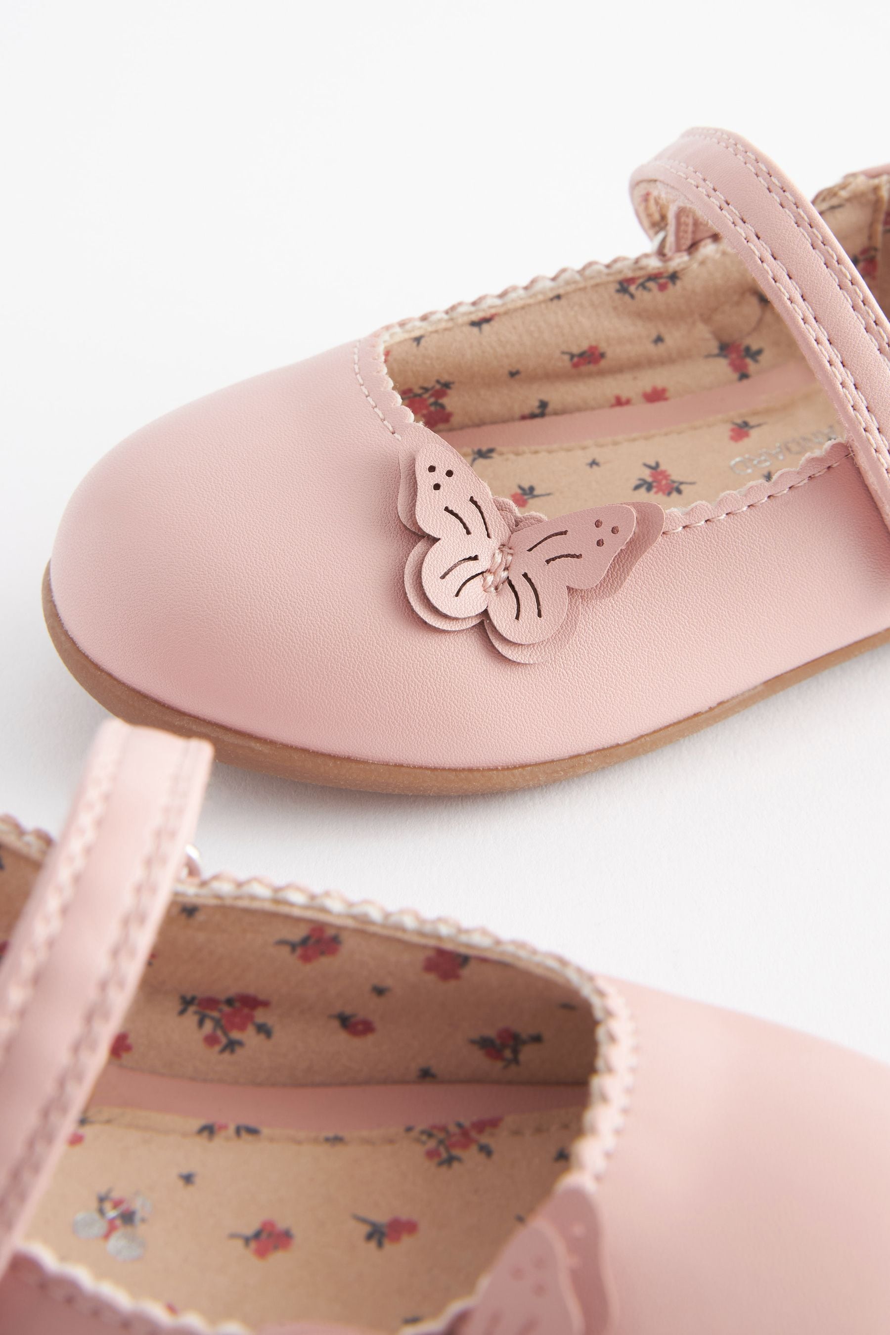 Pink Standard Fit (F) Butterfly Mary Jane Shoes