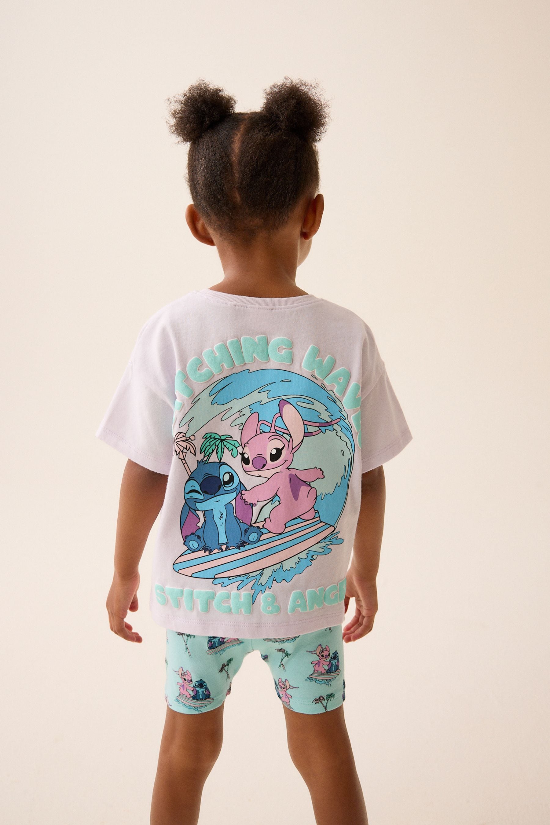 Blue Disney Lilo & Stitch T-Shirt and Cycle Shorts Set (3mths-7yrs)