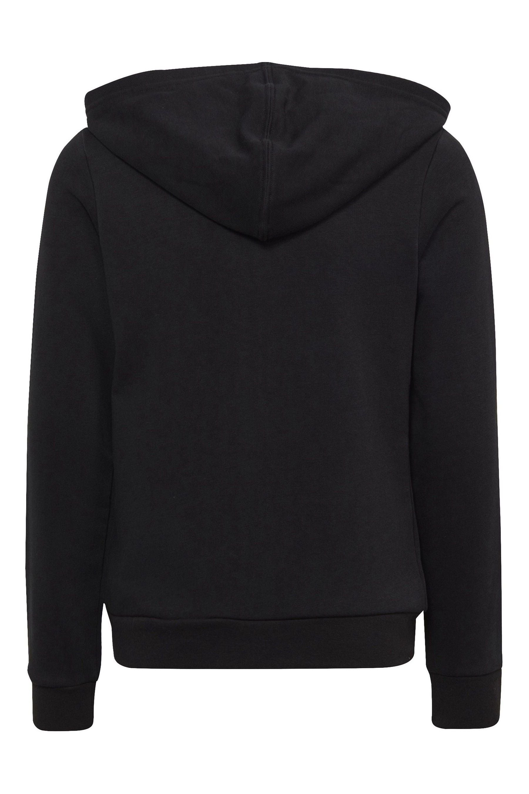 adidas Black Sportswear Essentials Linear Logo Full Zip Hoodie