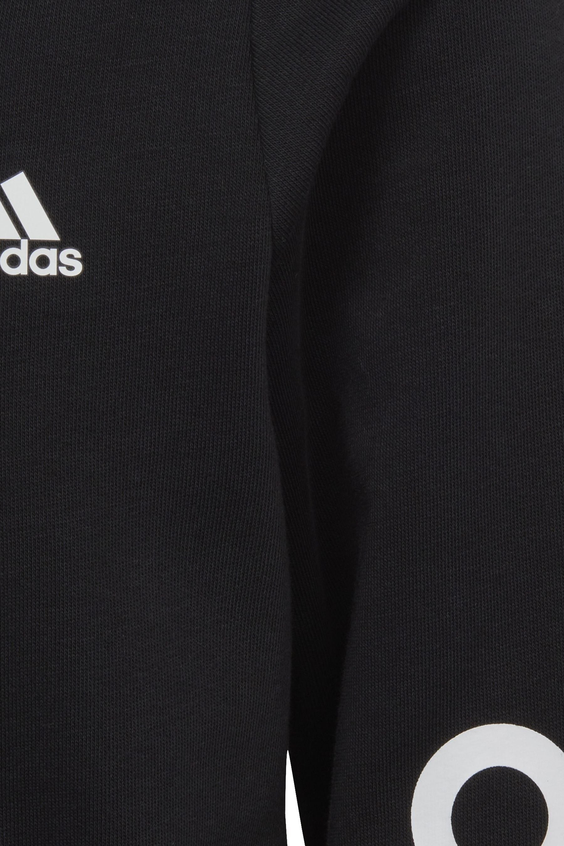 adidas Black Sportswear Essentials Linear Logo Full Zip Hoodie