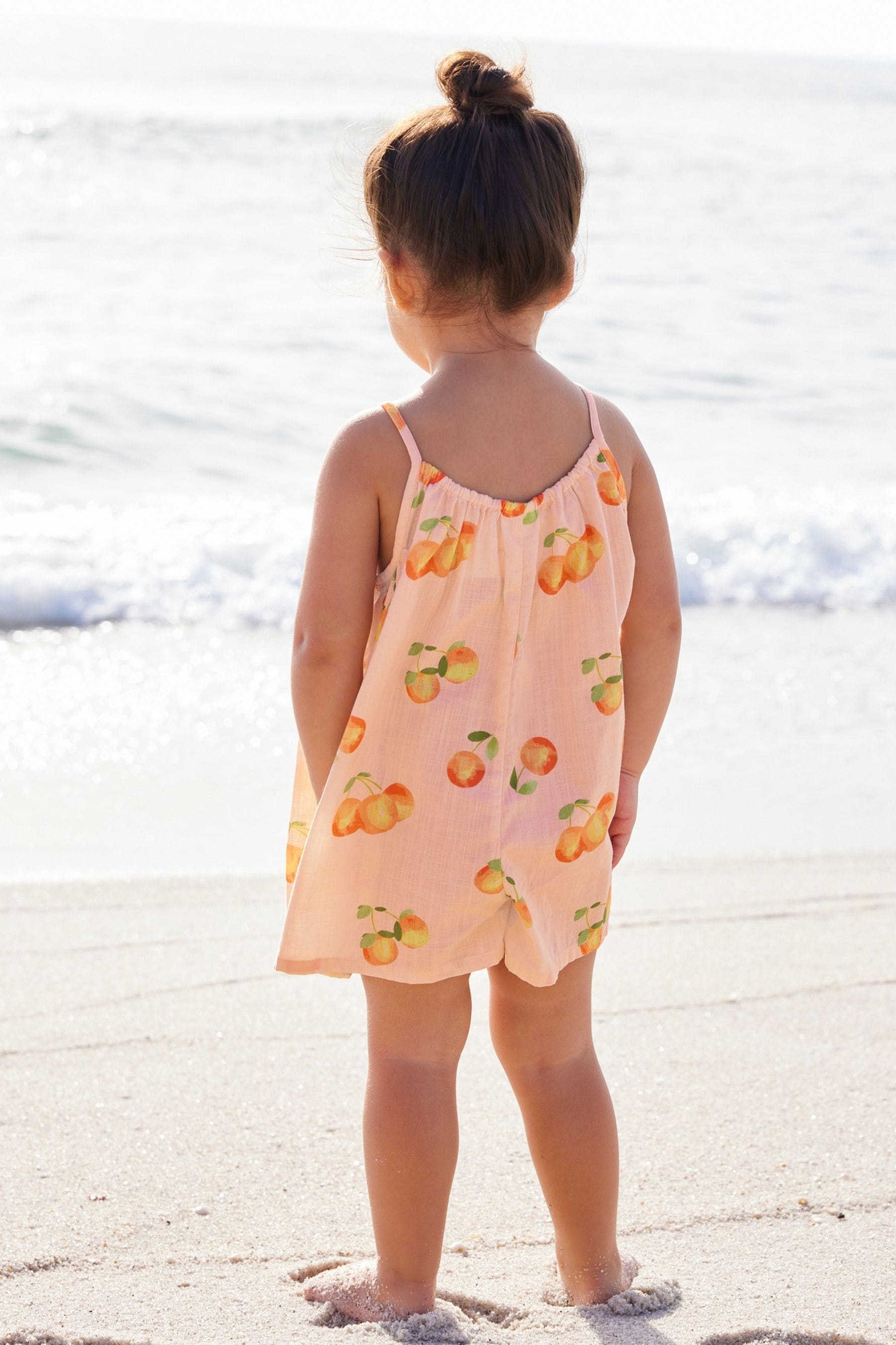 Orange Fruit 100% Cotton Printed Playsuit (3mths-8yrs)