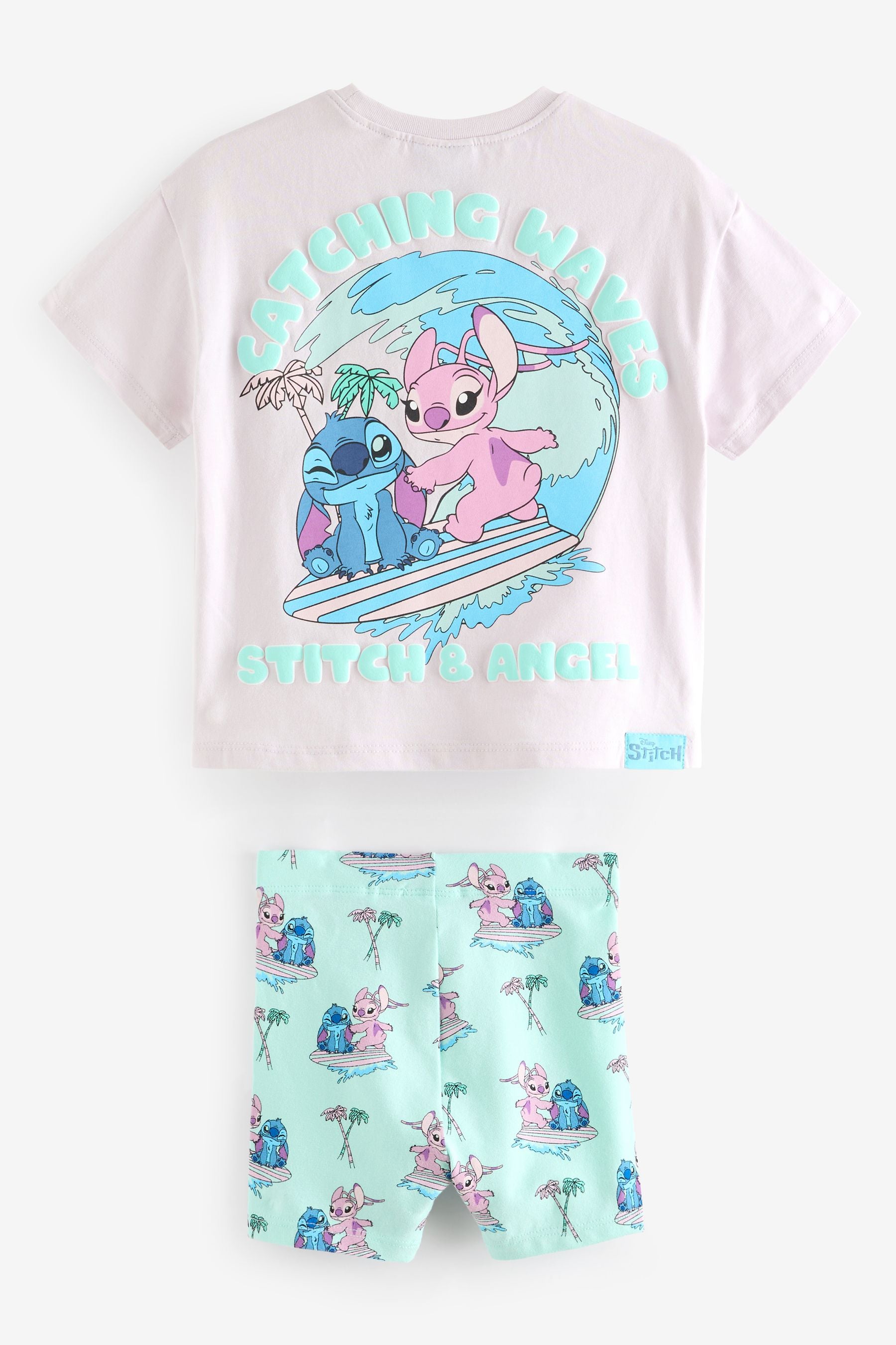 Blue Disney Lilo & Stitch T-Shirt and Cycle Shorts Set (3mths-7yrs)