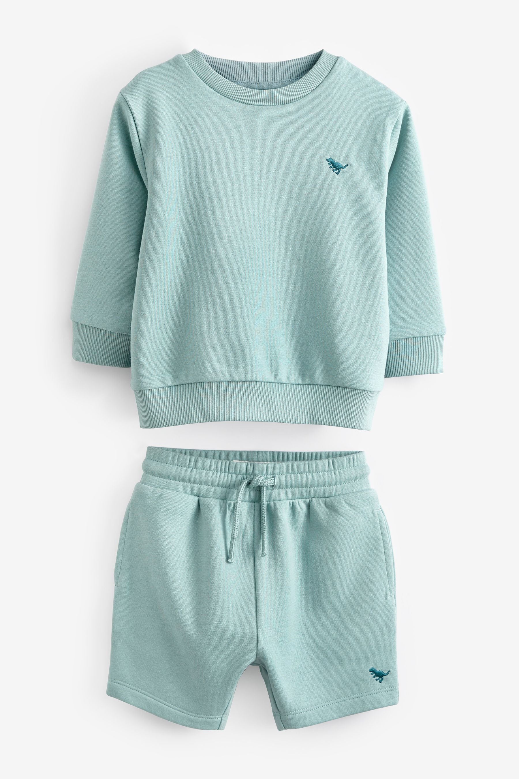 Teal Blue Sweatshirt and Shorts Set (3mths-7yrs)