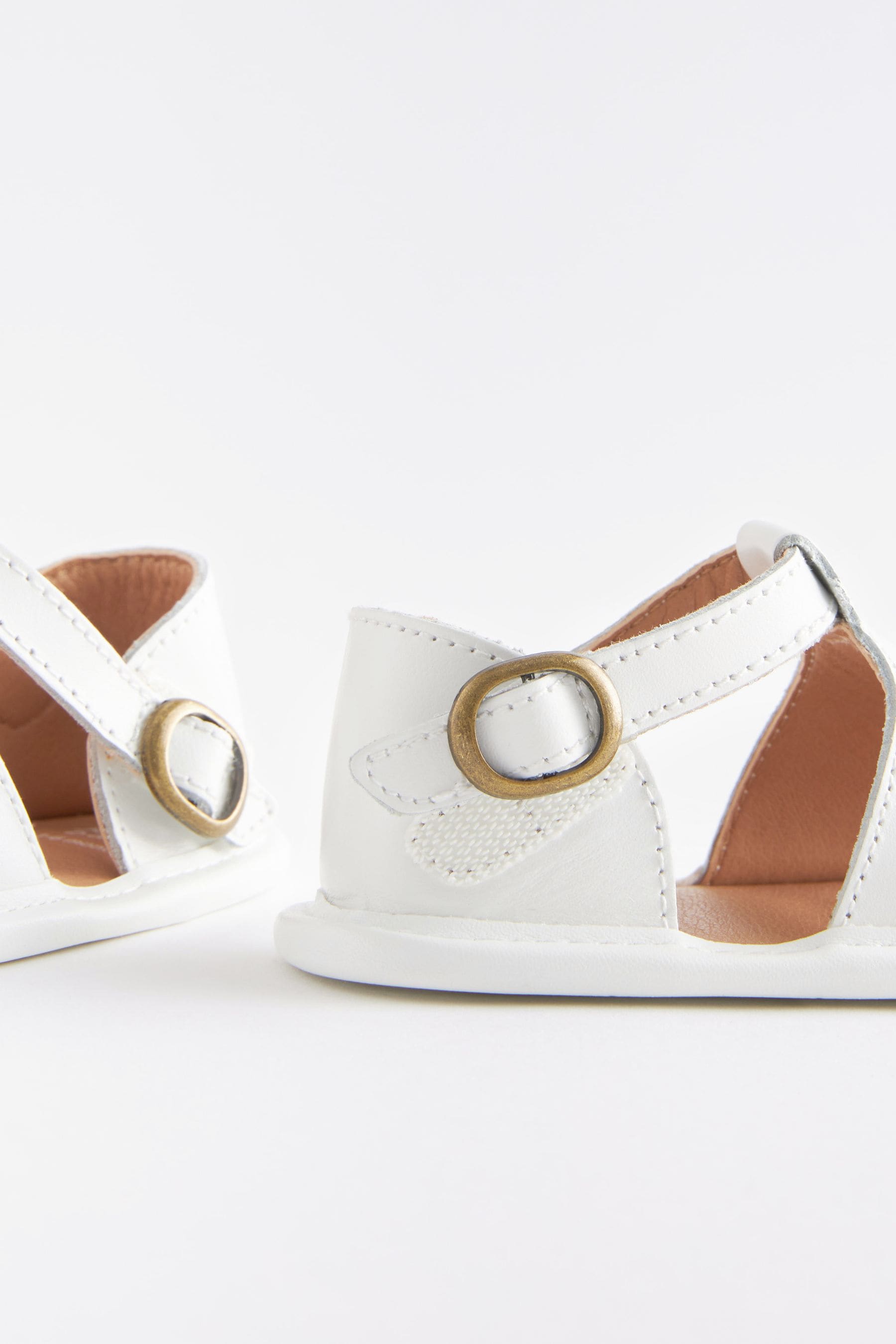 White Leather Baby Sandals (0-24mths)