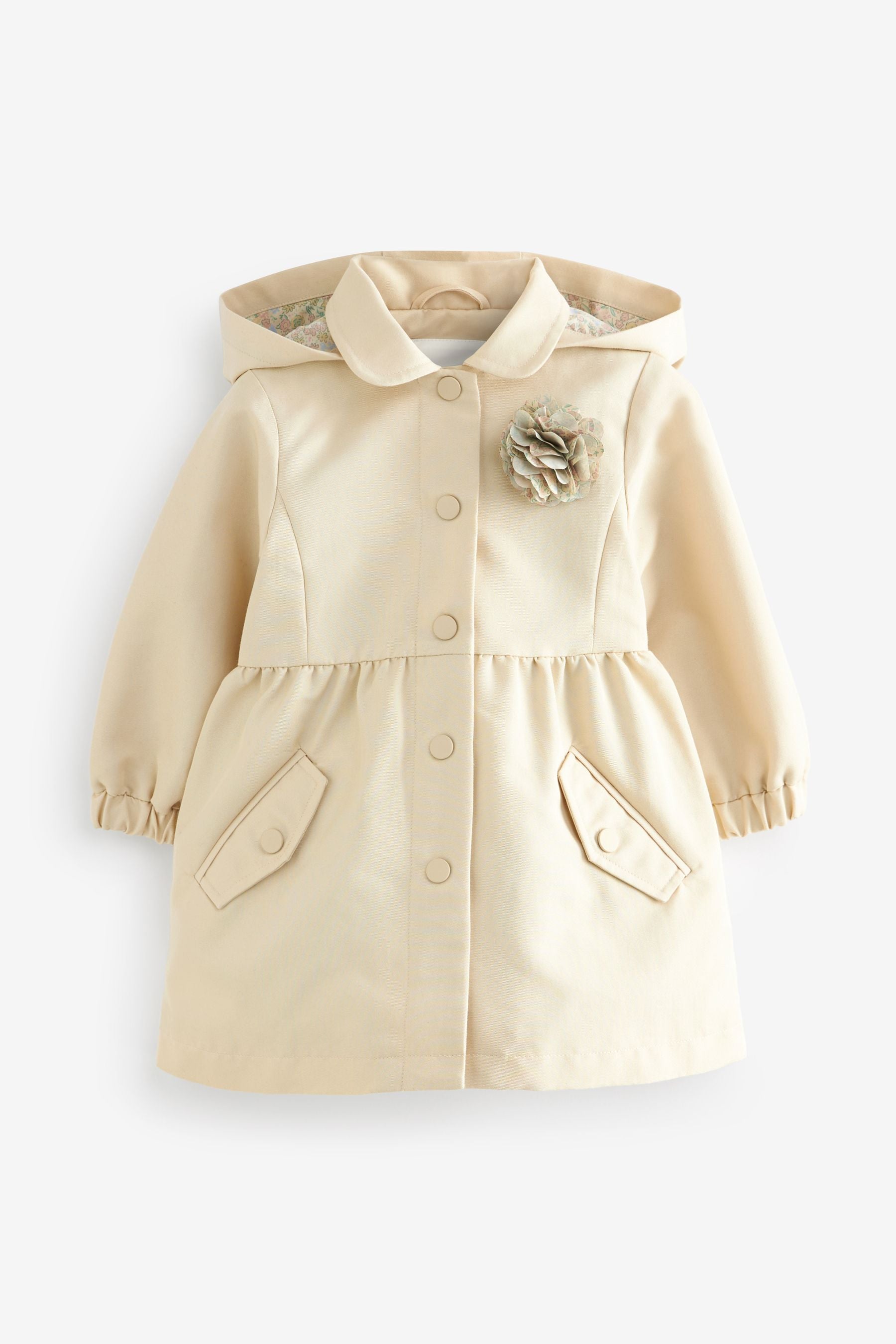 Stone Shower Resitant Corsage Trench Coat (3mths-7yrs)